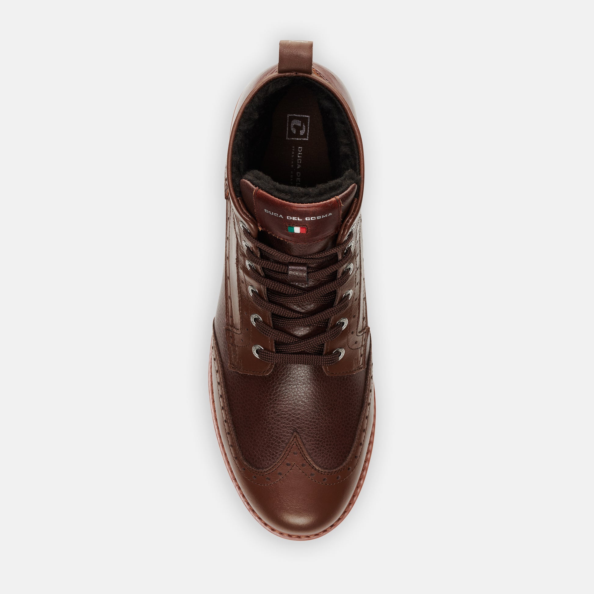 Duca del cosma Delago brown men's golf shoes are the best waterproof winter golf boots for men's