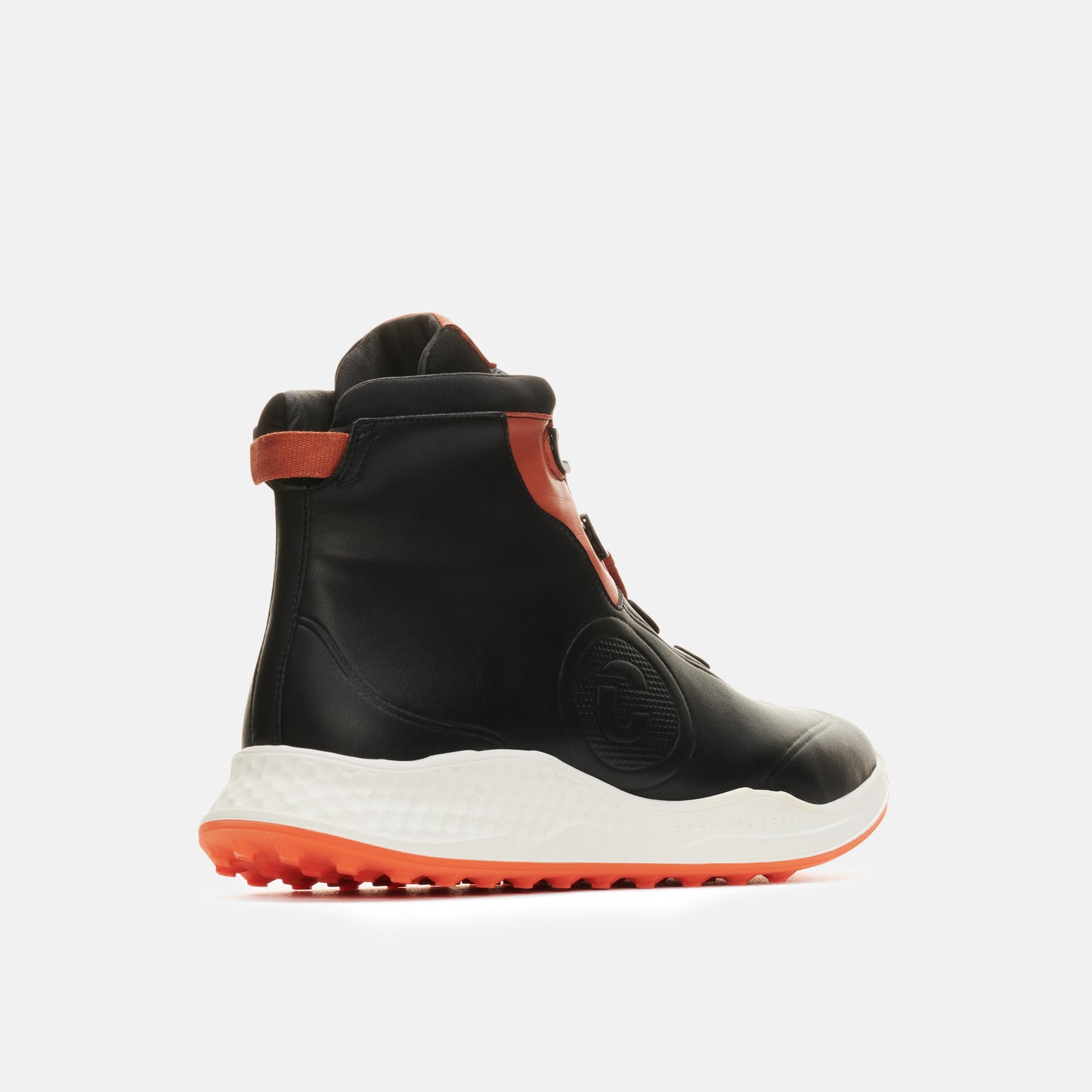 Bologna waterproof black men's golf shoe with maximum grip and fast lacing system