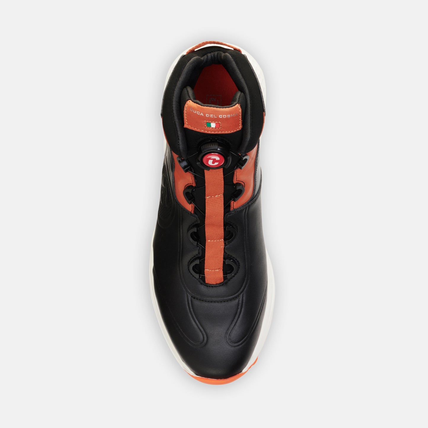Bologna waterproof black men's golf shoe with maximum grip and fast lacing system