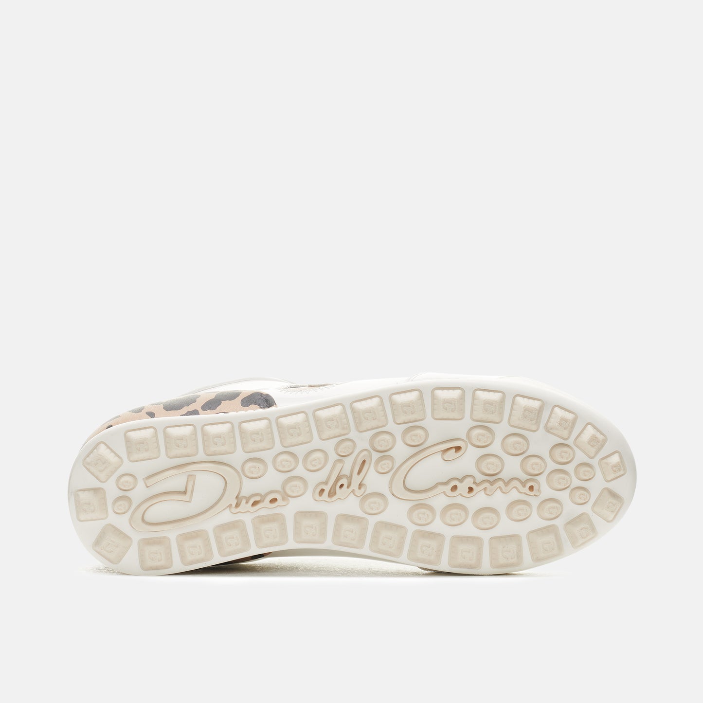 Duca del Cosma's King Cheetah White Women's Golf shoe fully waterproof with animal print from duca del cosma