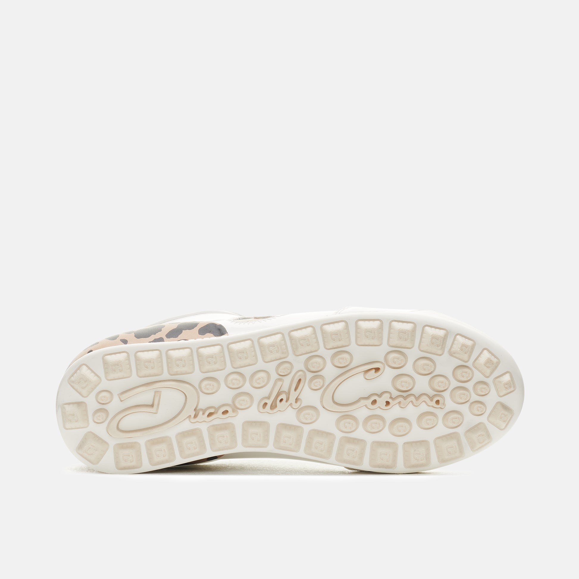 Duca del Cosma's King Cheetah White Women's Golf shoe fully waterproof with animal print from duca del cosma