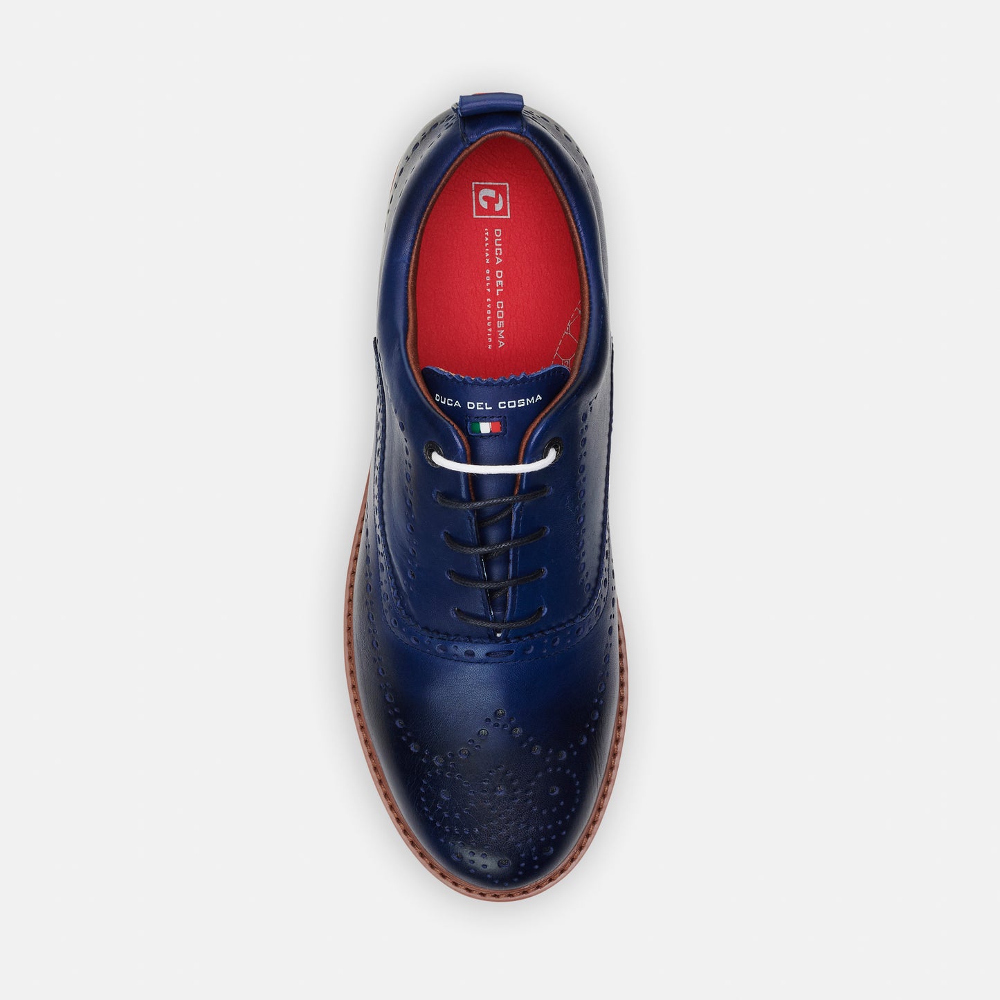 Churchill blue classic men's golf shoe from duca del cosma