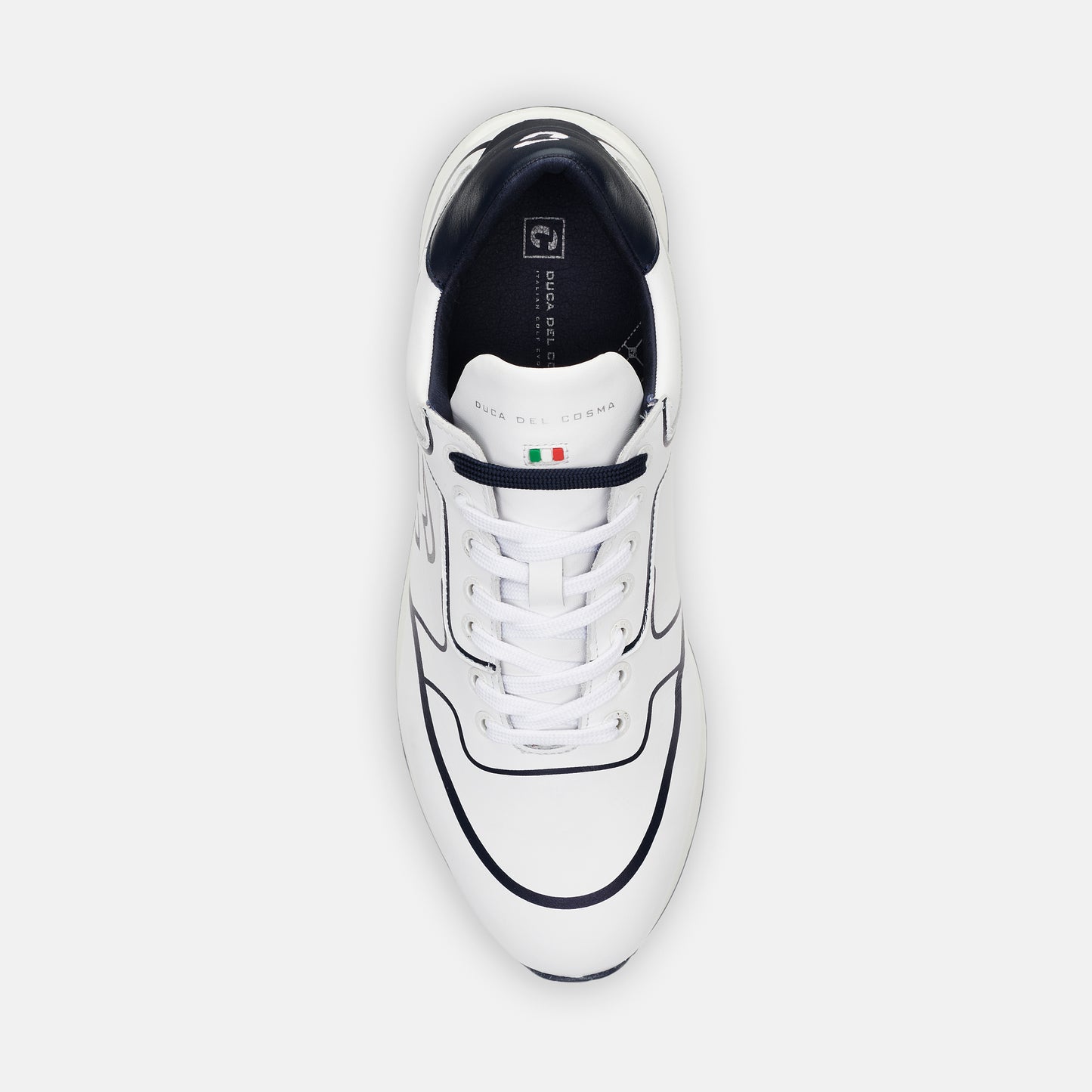 Award winning Flyer White men's golf shoe from duca del cosma with full waterproofness