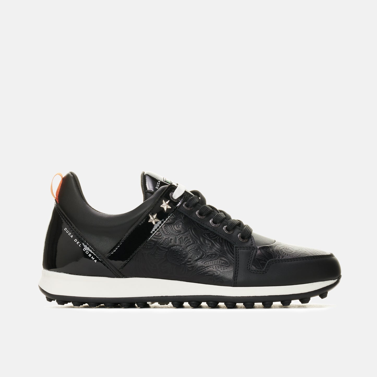 Duca del Cosma MJ Black women's golf shoe is stylish and waterproof for on and off the golf course