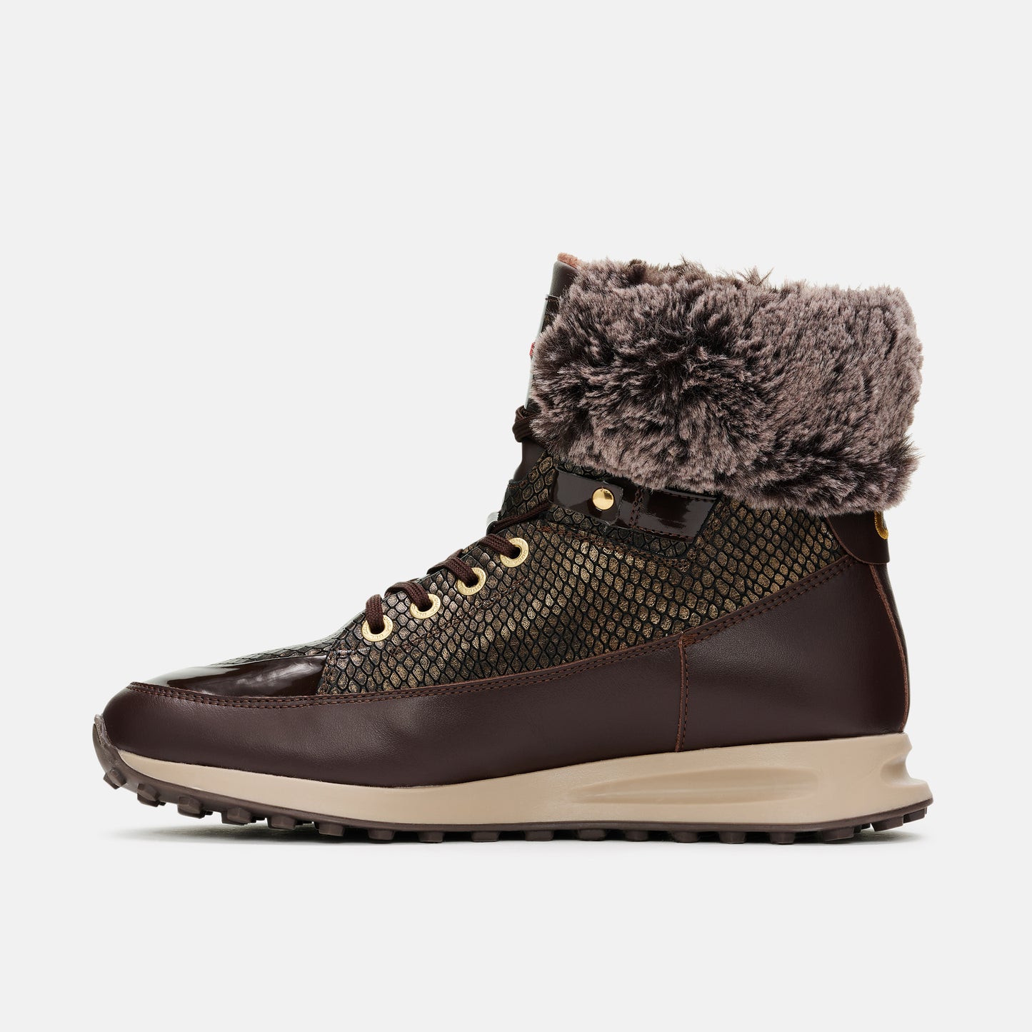 Francesca Dark Brown women's winter golf shoe are waterproof and breathable golf boots