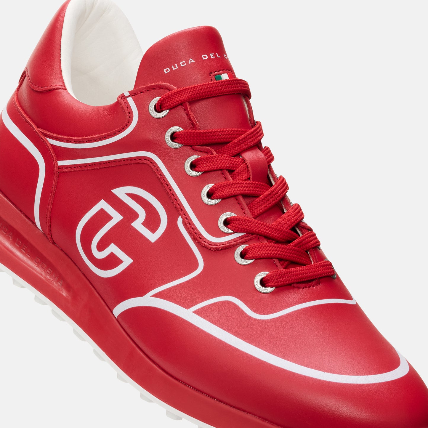 Red Golf Shoes, Waterproof Golf Shoes, Spikeless Golf Shoes, Duca del Cosma Men's Golf Shoes, Sneaker golf shoes.