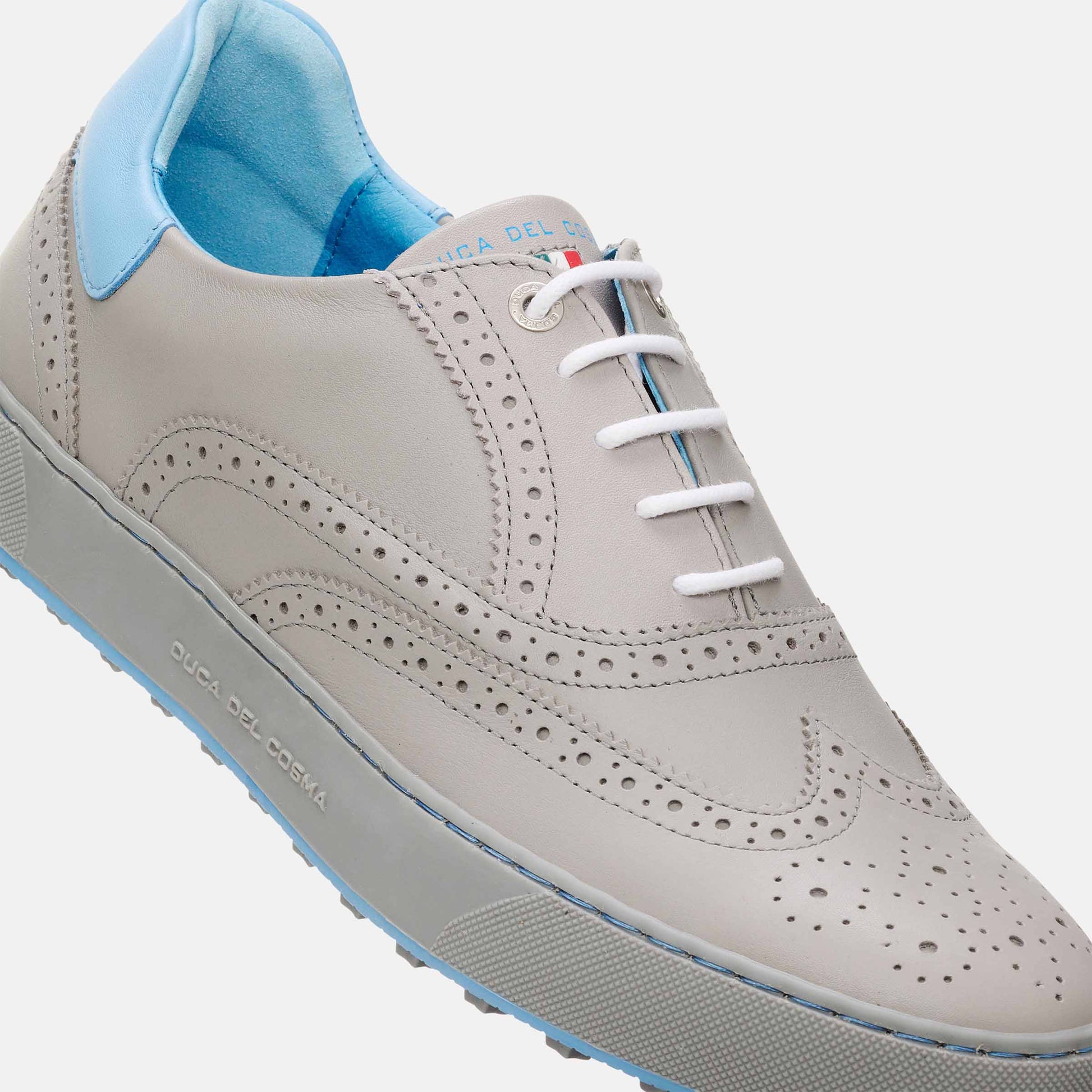 Grey Golf Shoes, Spikeless Golf Shoes, Duca del Cosma Men's Golf Shoes, Leather golf shoes.