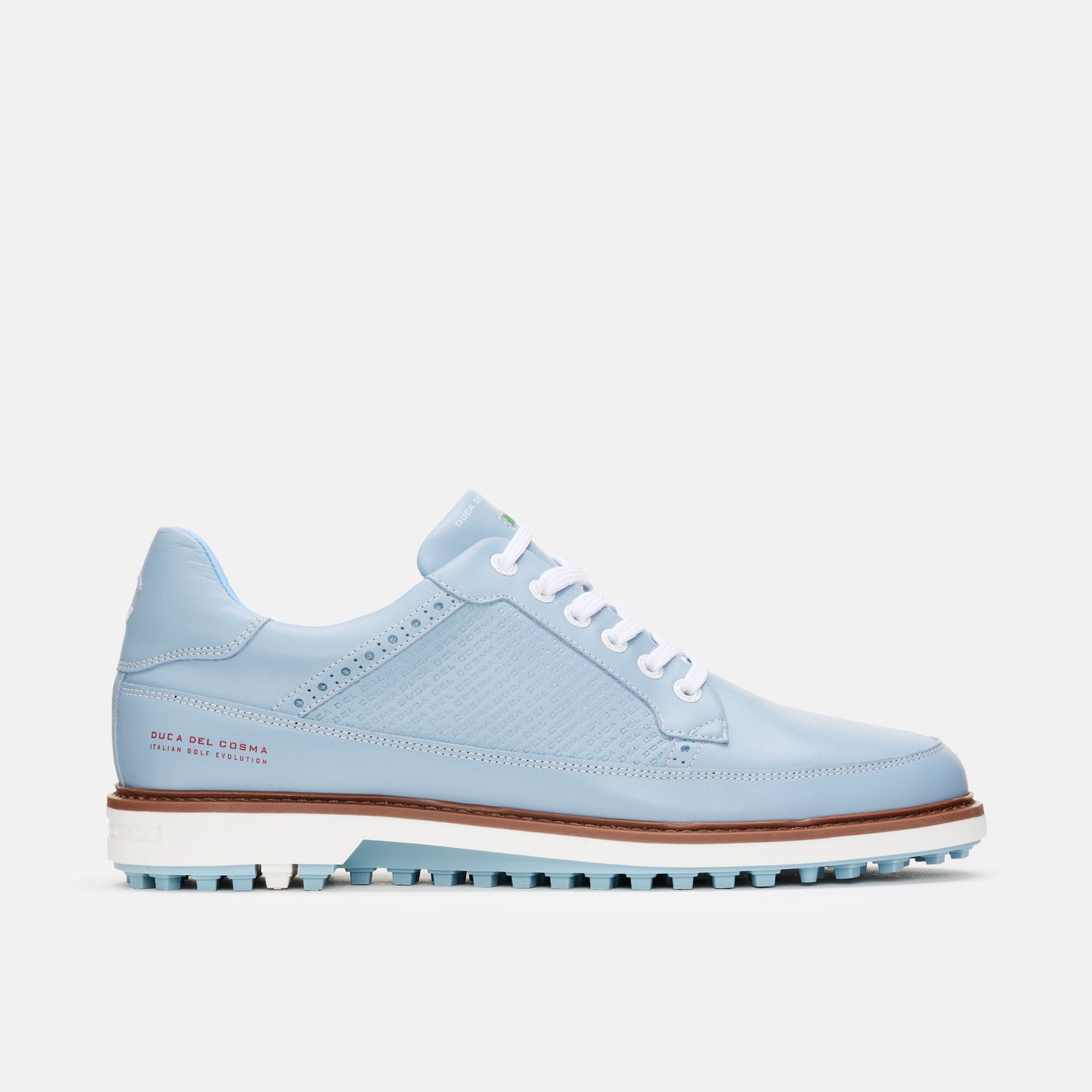 Lightweight Golf Shoes, Light Blue Golf Shoes, Blue Golf Shoes, Waterproof Golf Shoes, Spikeless Golf Shoes, Duca del Cosma Men's Golf Shoes, Classic golf shoes.