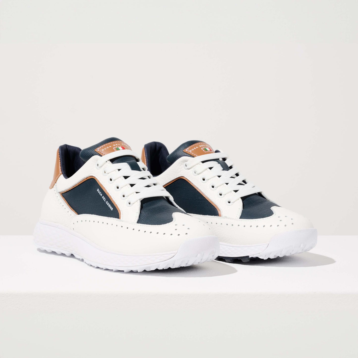 White Golf Shoes, Ultra-Lightweight, Navy Golf Shoes, Spikeless Golf Shoes, Waterproof Golf Shoes, Lightweight Golf Shoes, Duca del Cosma Men's Golf Shoes, Sneaker golf shoes.