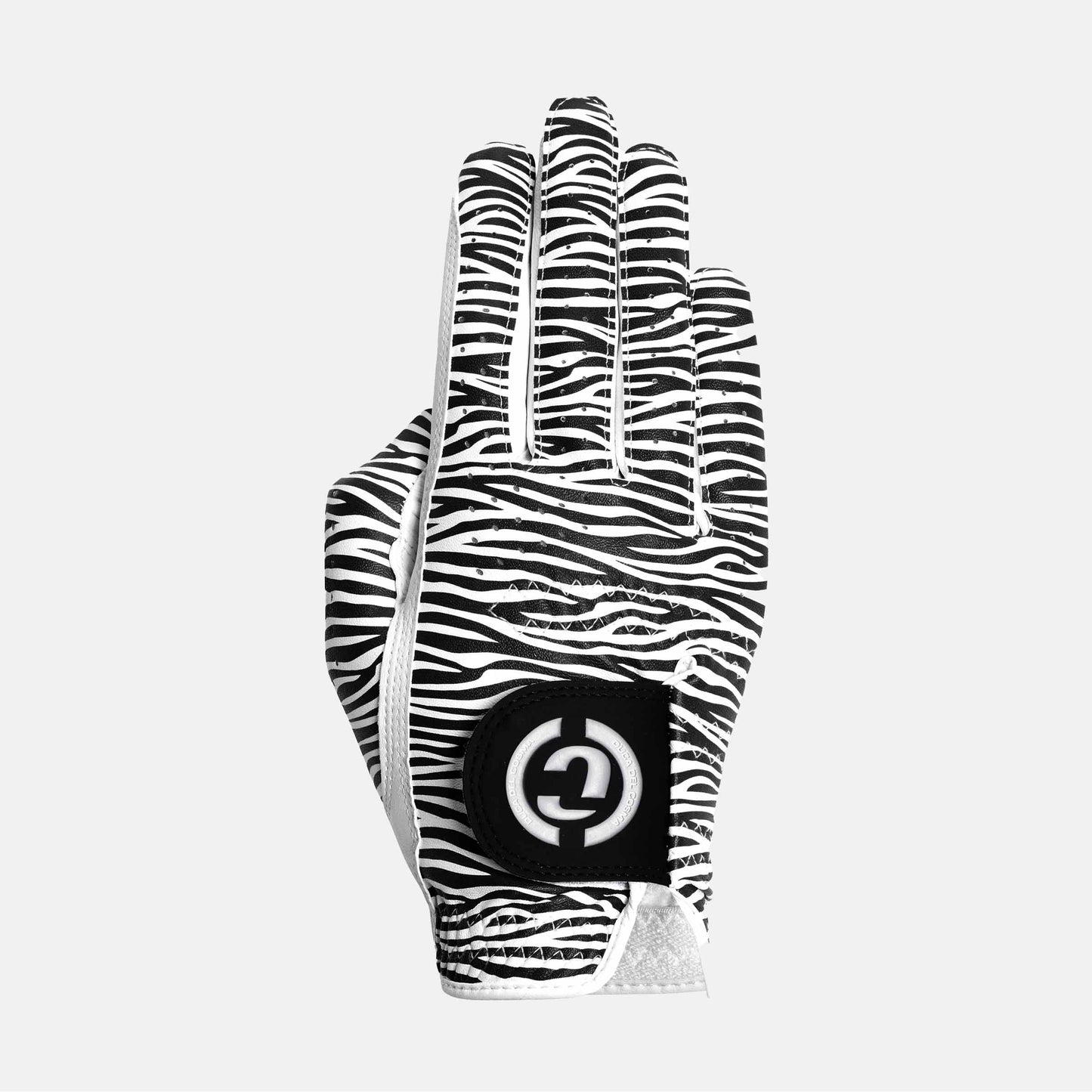 Designer Pro women's golf glove right-handed is made with super-soft Cabretta leather and partnered with stretch microfibre leather