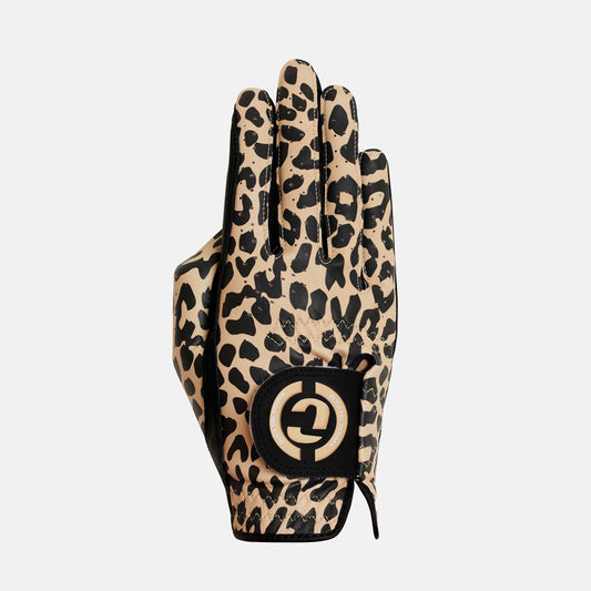 Designer Pro right golf glove for women's in Black/Cheetah print