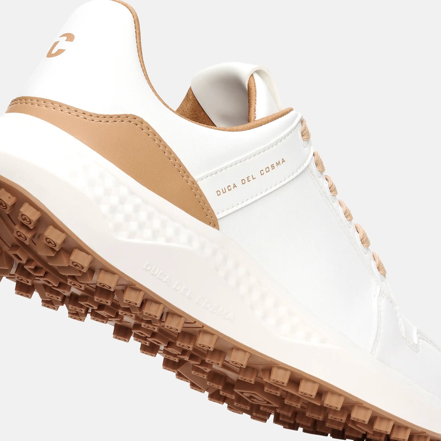the ideal sporty women's golf sneakers. Waterproof, comfortable, and providing exceptional grip , Duca del Cosma