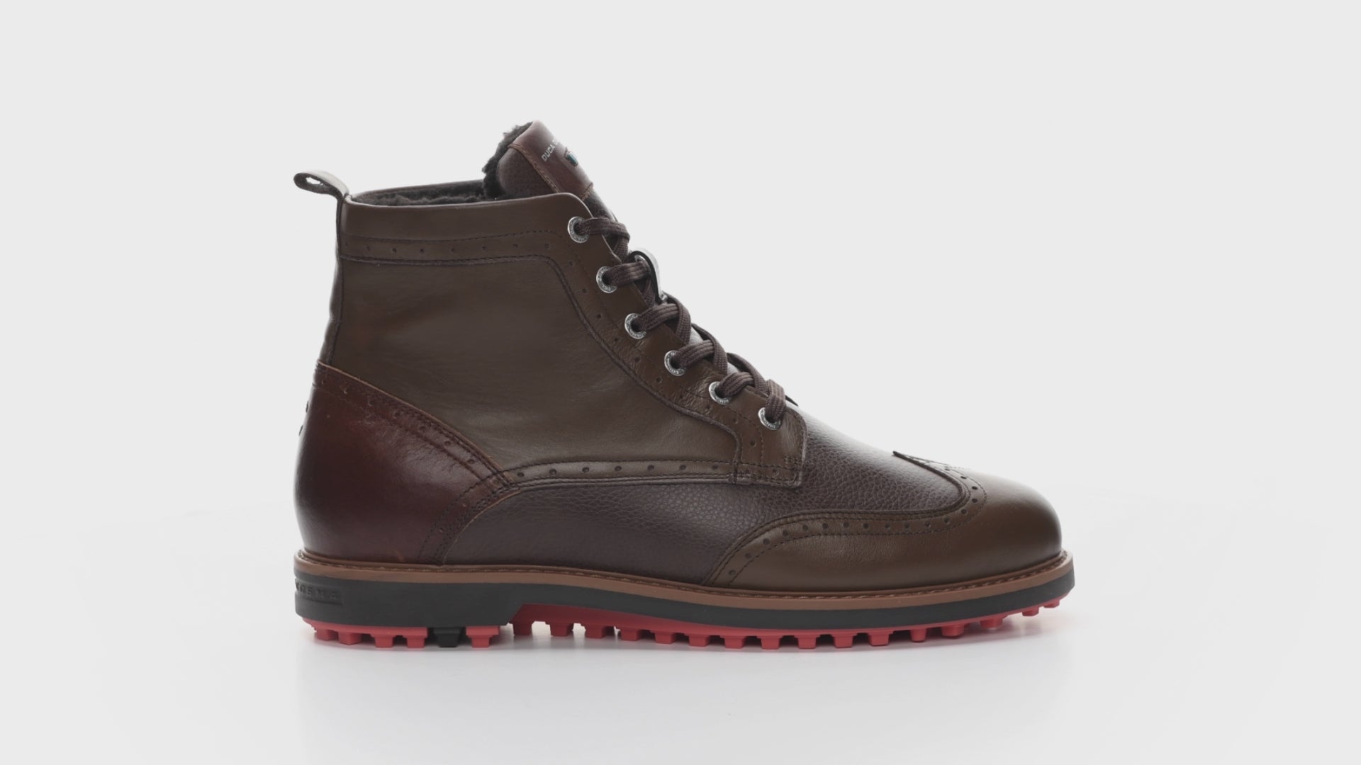 Duca del cosma Delago brown men's golf shoes are the best waterproof winter golf boots for men's