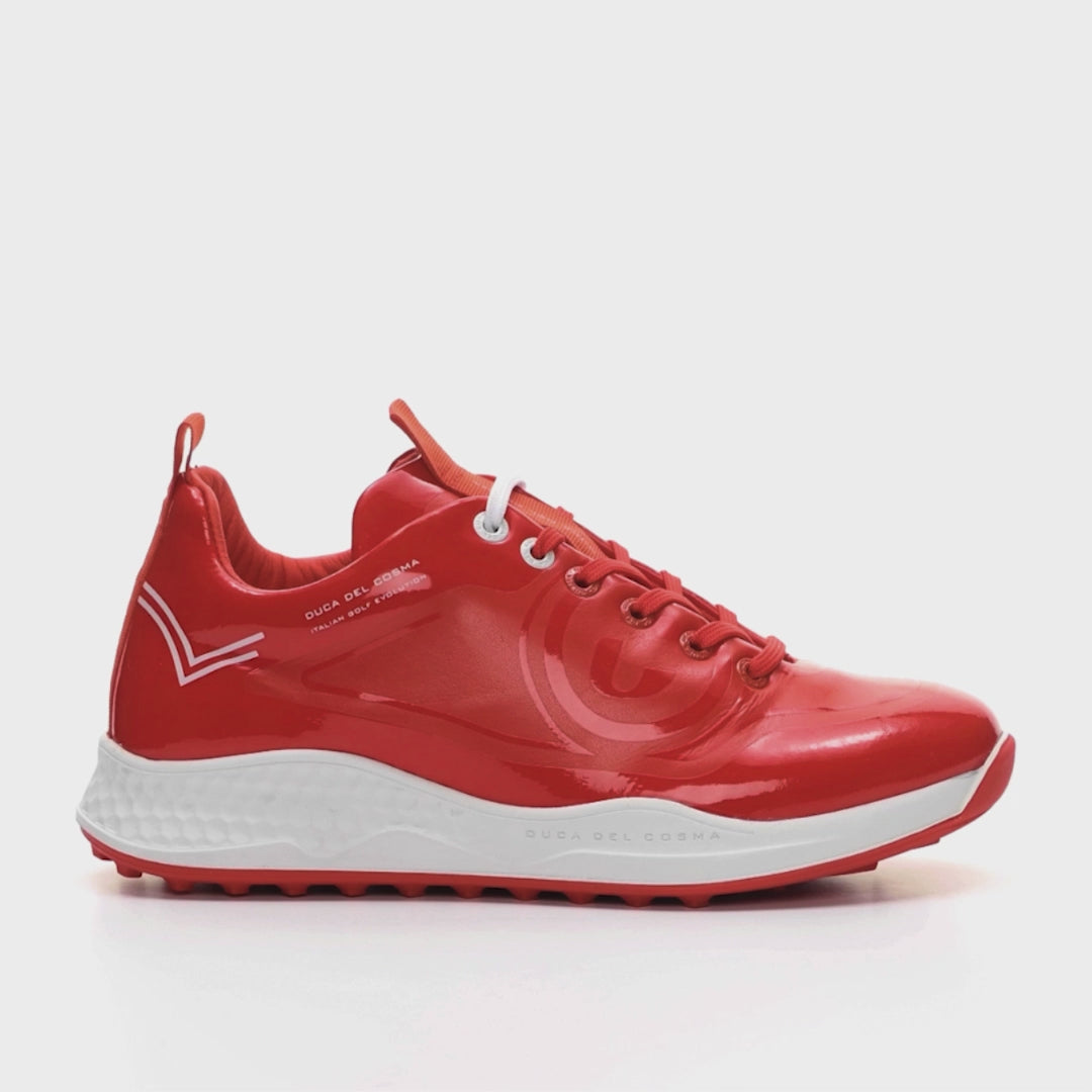 Wildcat Red women's golf shoe is waterproof and the best golf shoe for women's from duca del cosma