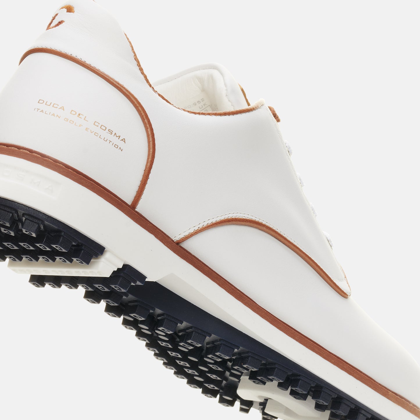 Elpaso white golf shoes for men's from duca del cosma
