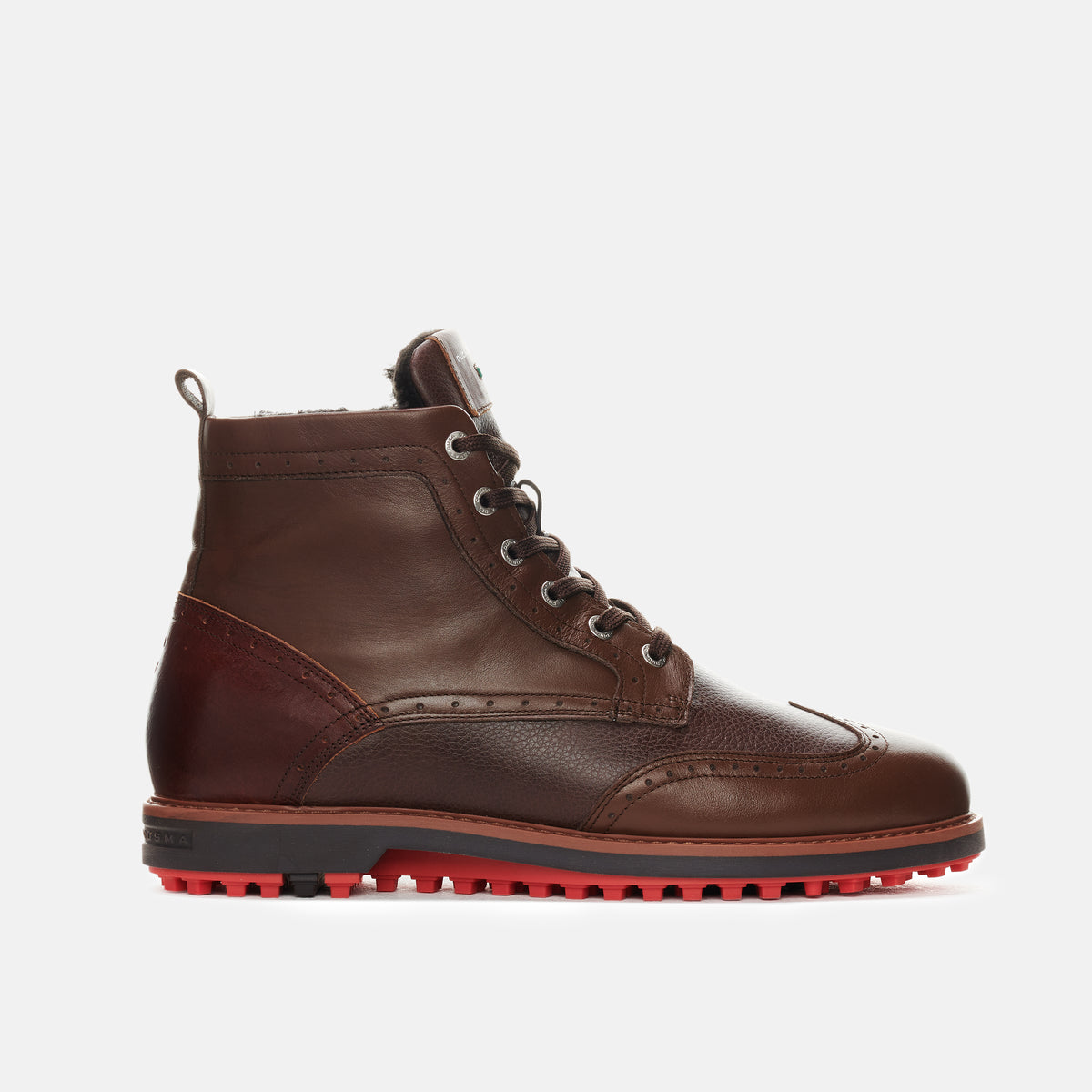 Duca del cosma Delago brown men's golf shoes are the best waterproof winter golf boots for men's 