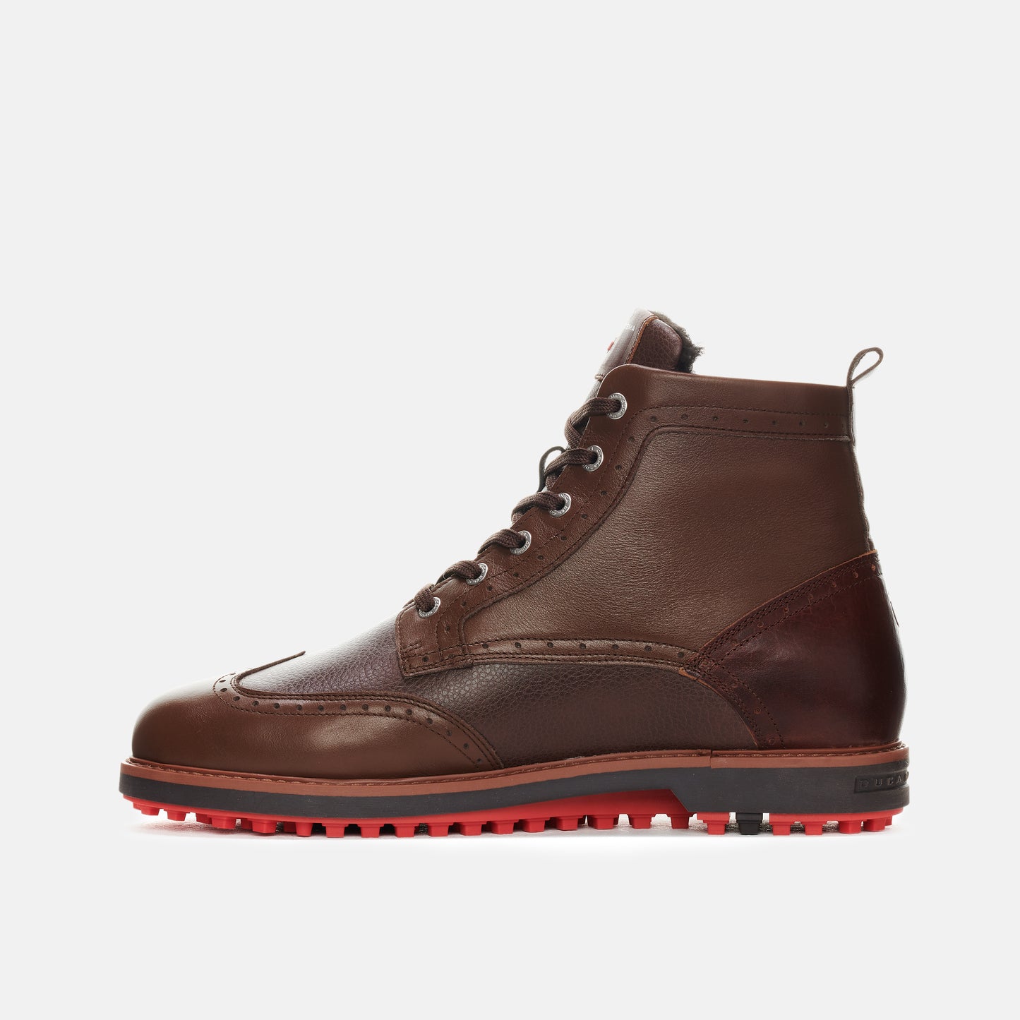 Duca del cosma Delago brown men's golf shoes are the best waterproof winter golf boots for men's