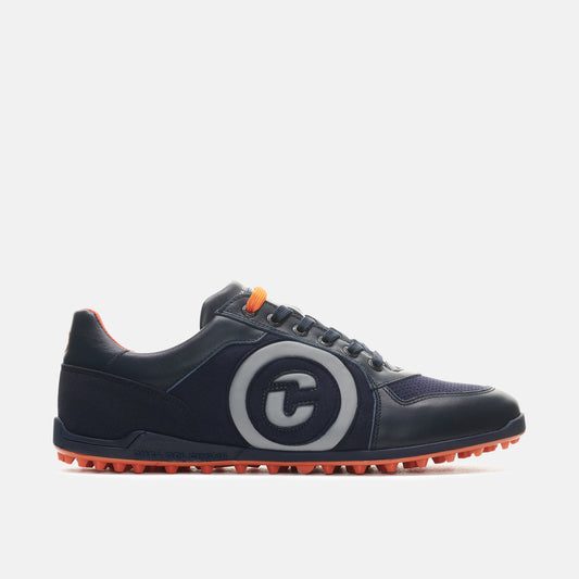 Duca del Cosma's Kuba 2.0 navy golf shoe for men's handcrafted from leather and 100% waterproof