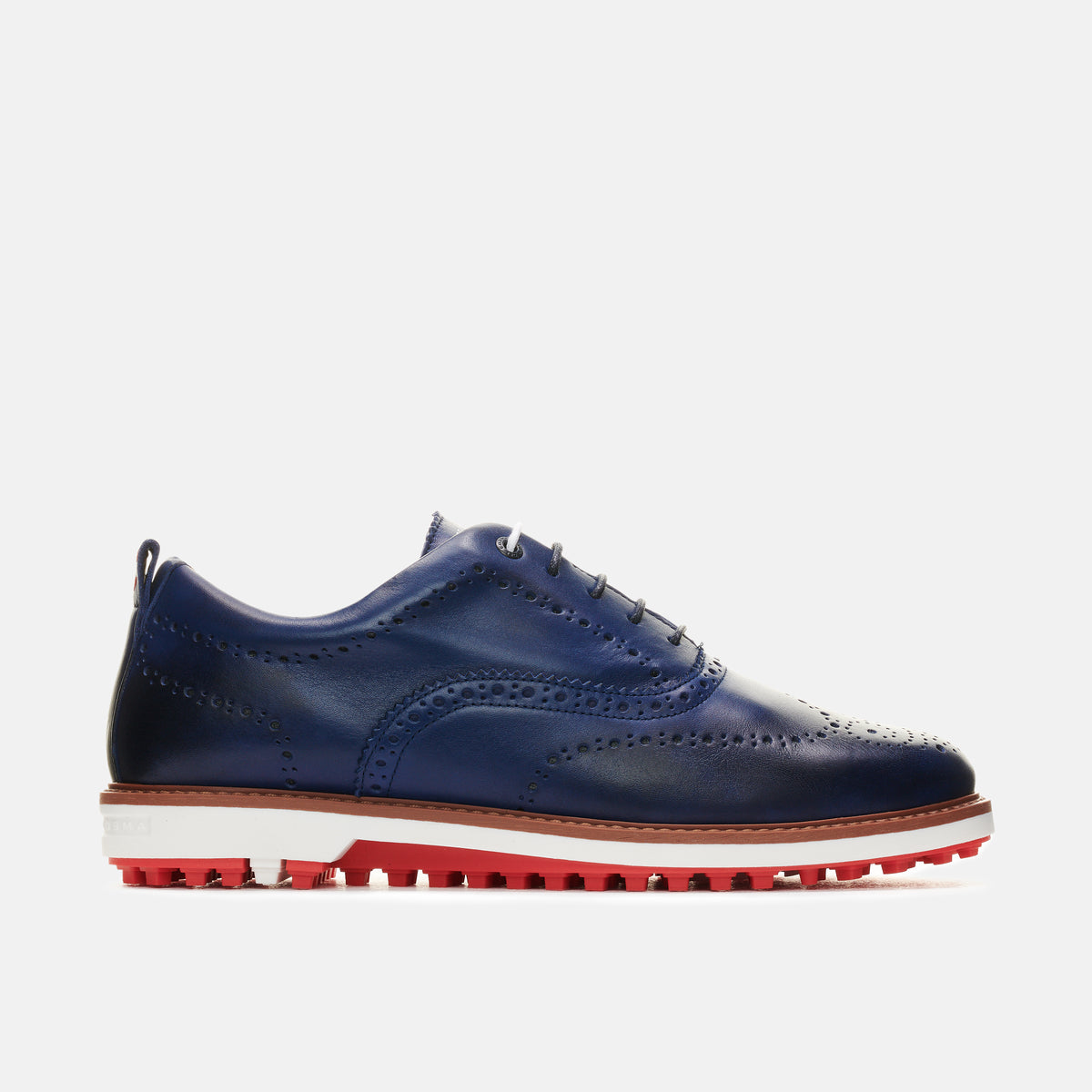 Stroll Mens Stylish Cobalt Blue Athletic Golf Sneakers Size 9.5 Blue Leather Upper Golf Shoes for Men for sale | eBay main image 3