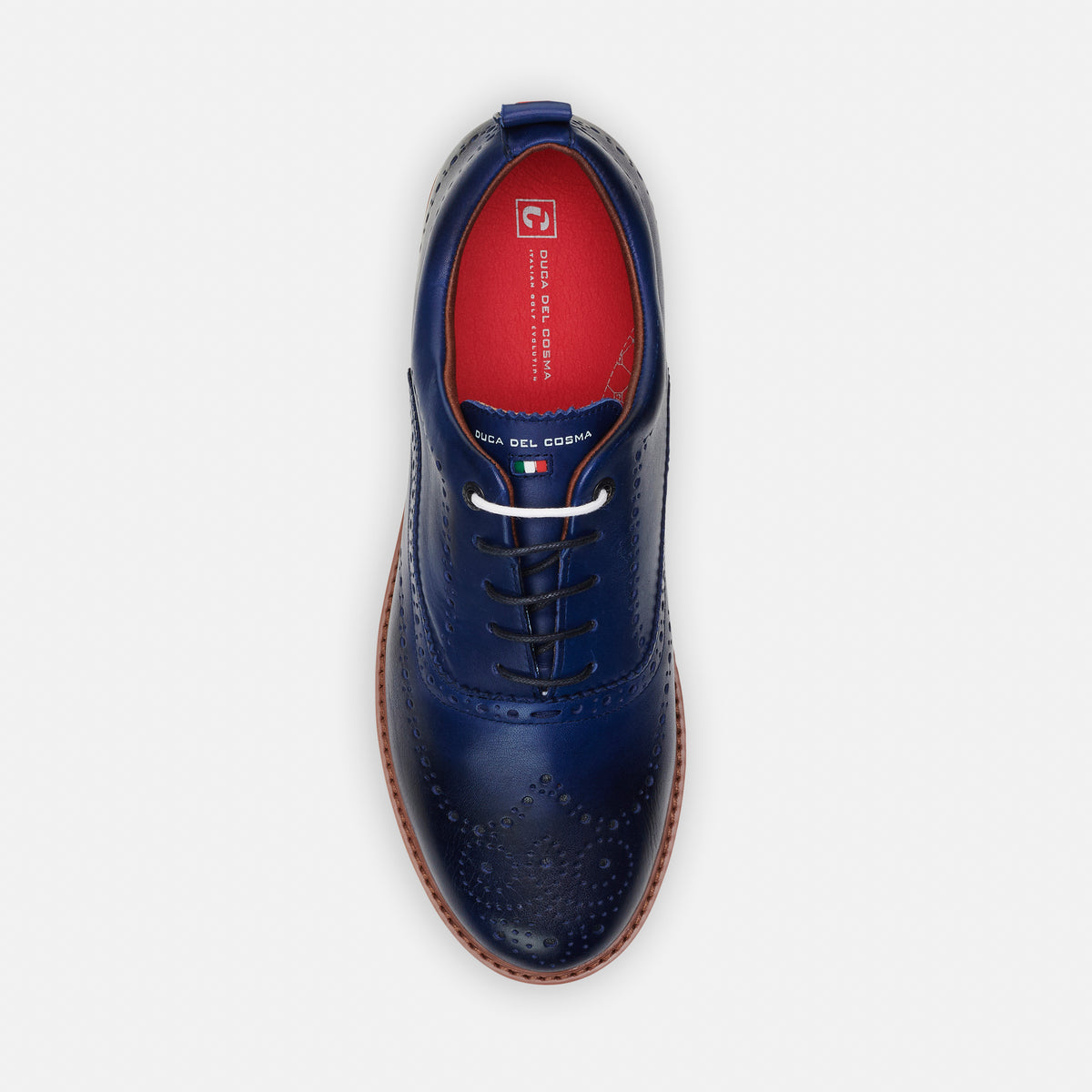 Churchill blue classic men's golf shoe from duca del cosma
