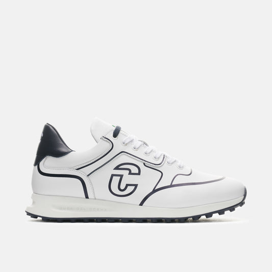 Award winning Flyer White men's golf shoe from duca del cosma with full waterproofness