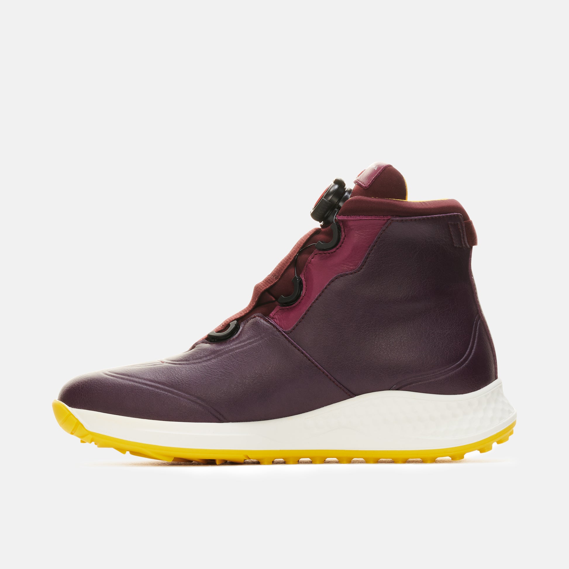 Toscana Purple women's golf shoe is the best winter golf boots for women's and made from Sustainable Microfibre and Leather
