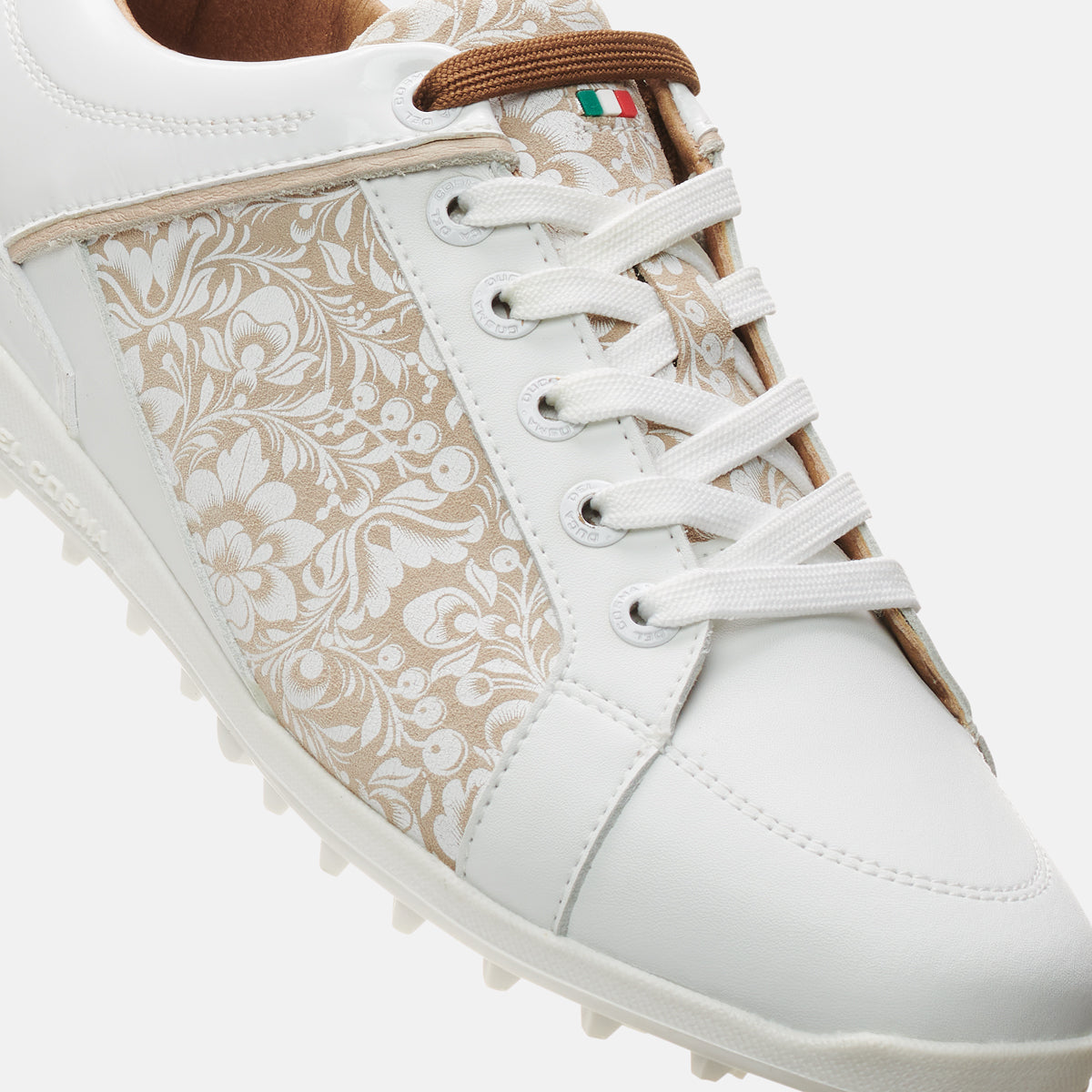 Caldes white Women's Golf Shoes Duca del Cosma Waterproof best golf shoe for the golf course