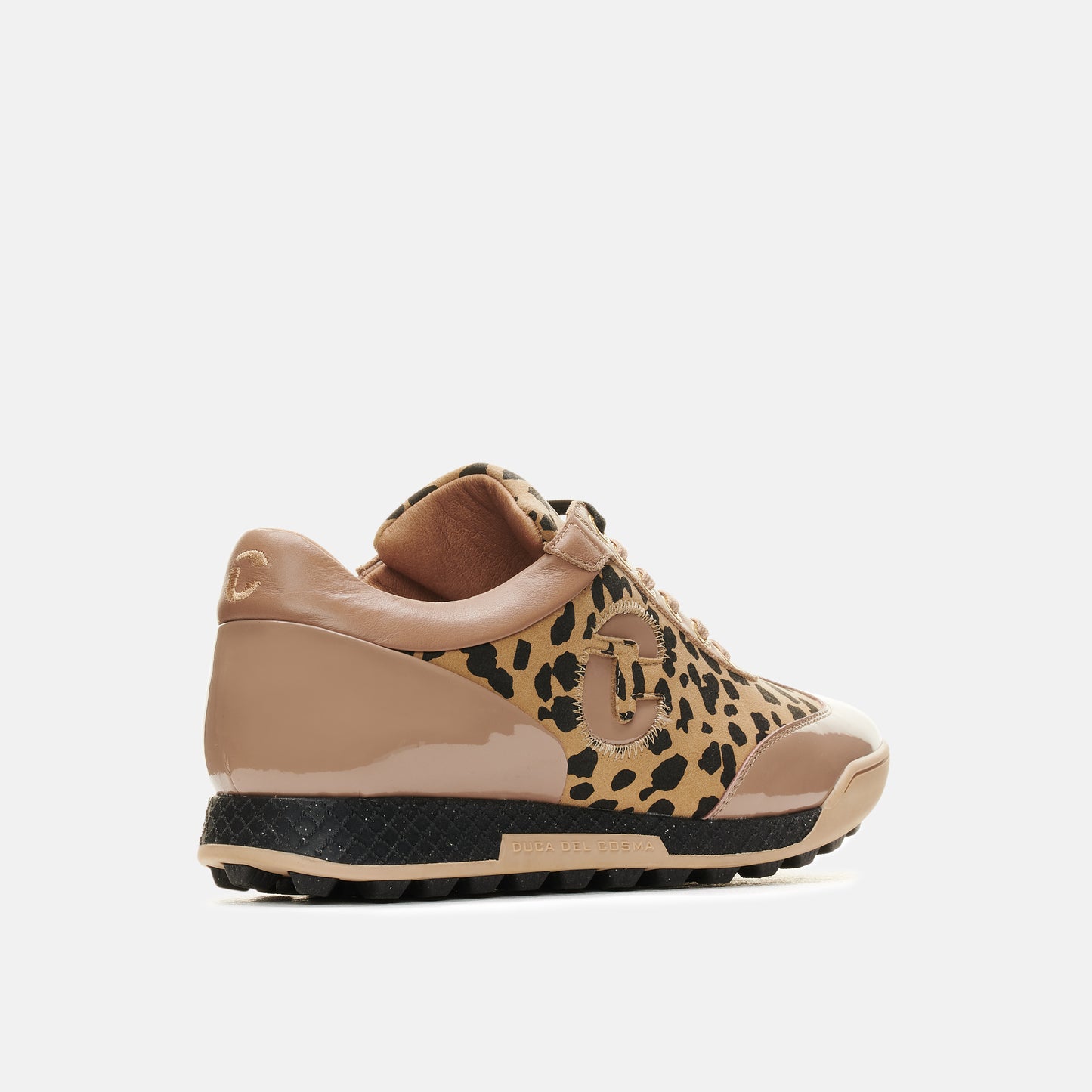 King Cheetah taupe Women's Golf shoe fully waterproof with animal print from duca del cosma
