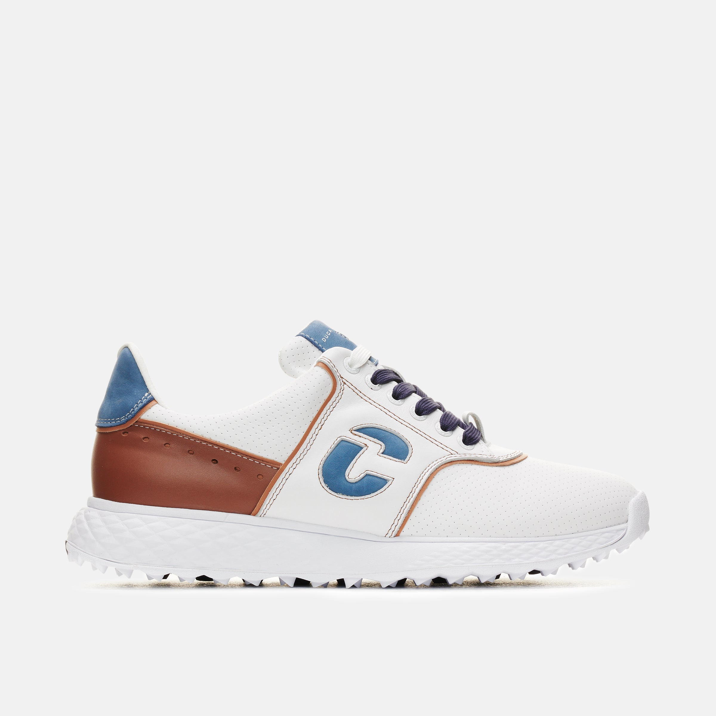 Positano white mens Golf Shoes Duca del Cosma Waterproof best golf shoe for the golf course