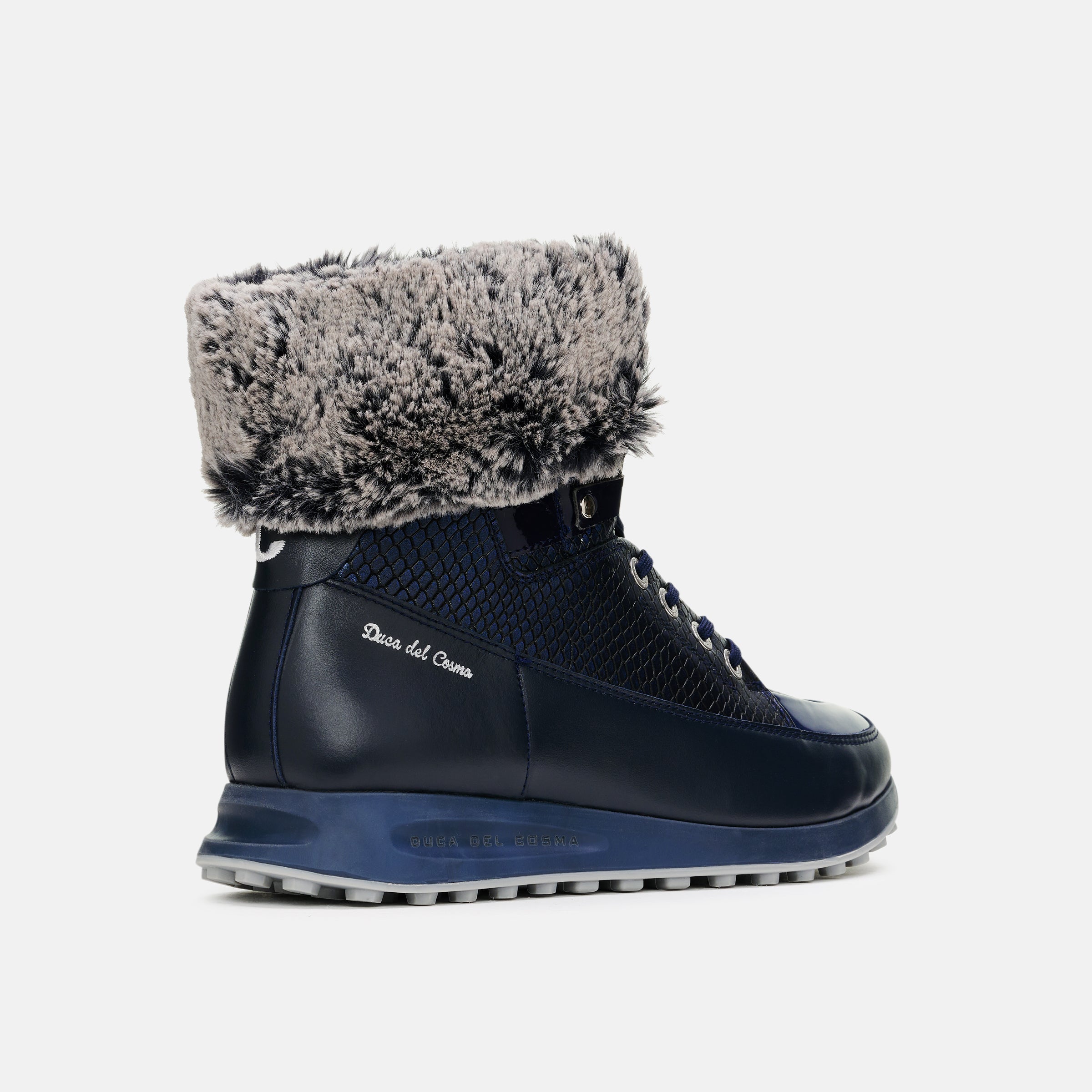 Francesca Blue women's winter golf shoe are waterproof and warm golf boots with maximum grip