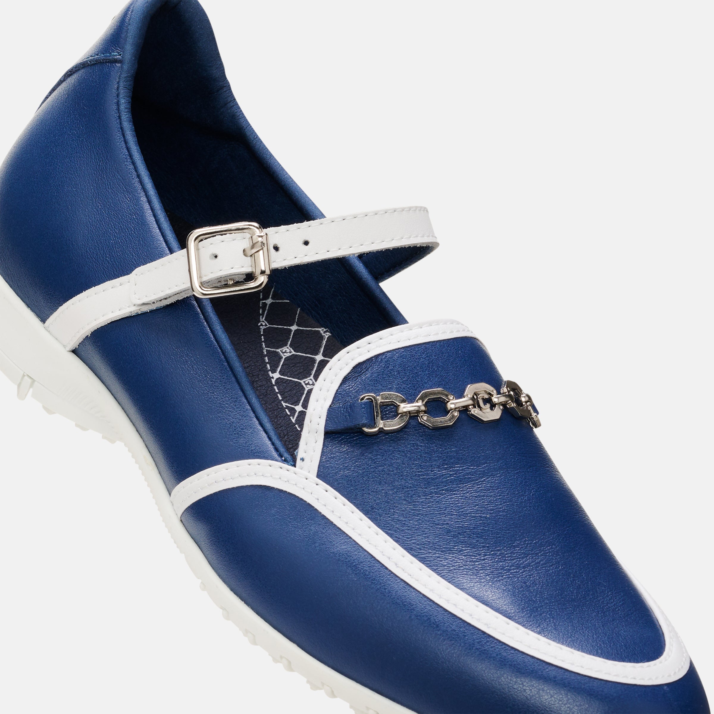 Ladies navy blue golf fashion shoes