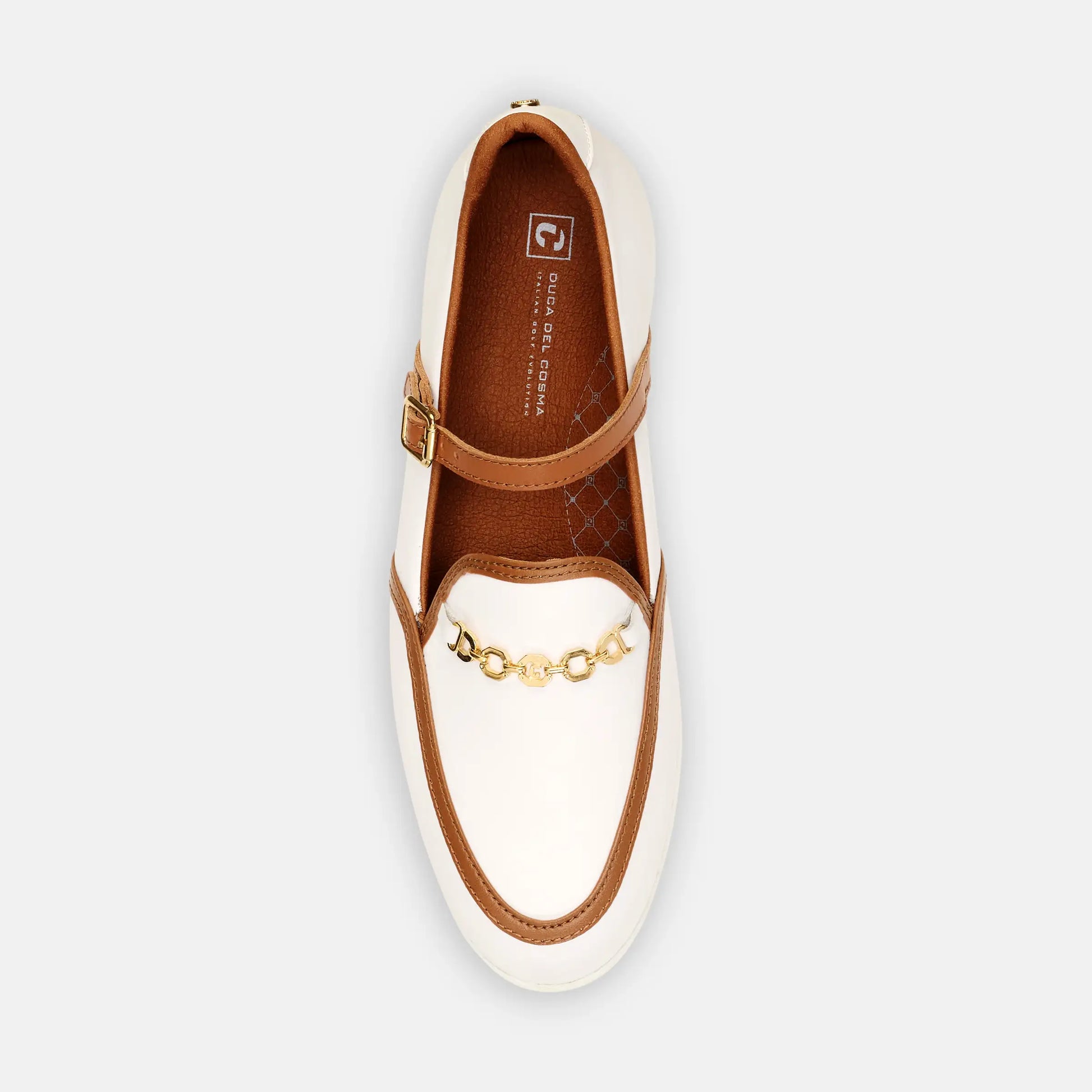 White Golf Shoes, Lightweight Golf Shoes, Spikeless Golf Shoes, Duca del Cosma Women's Golf Shoes, Classic golf shoes.
