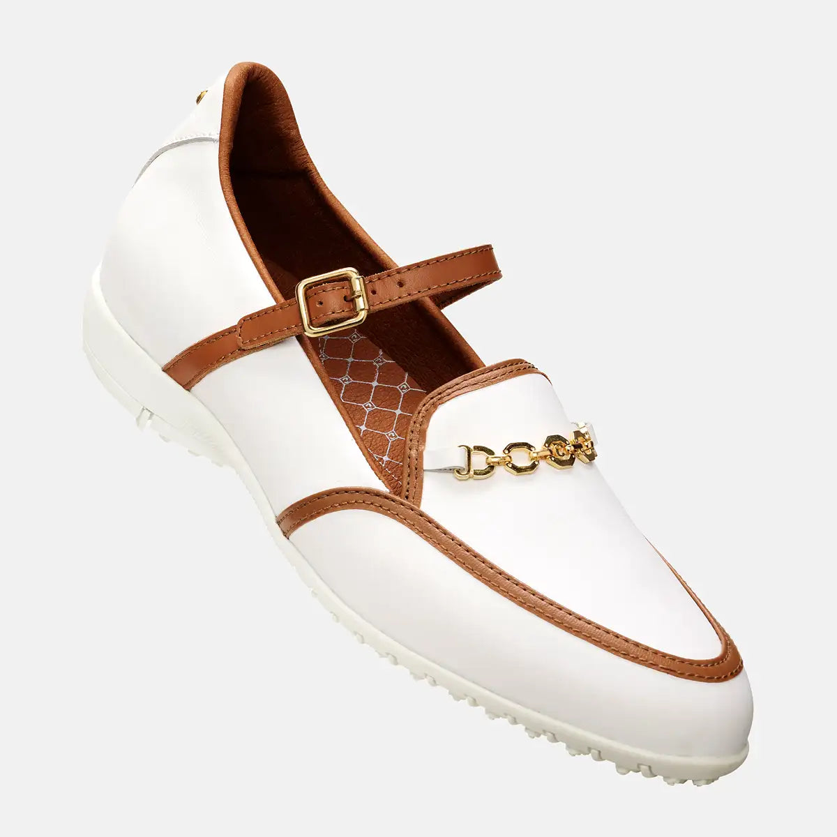 White Golf Shoes, Lightweight Golf Shoes, Spikeless Golf Shoes, Duca del Cosma Women's Golf Shoes, Classic golf shoes.