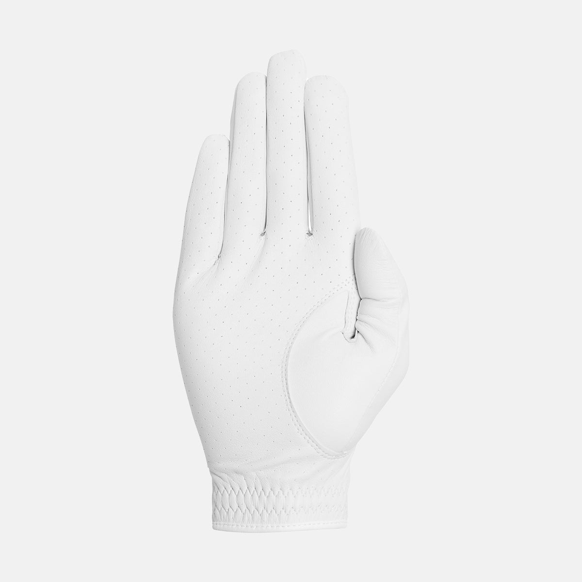 Brompton Men's Glove Right in colors White/Navy made from 100% cabretta leather and microfiber