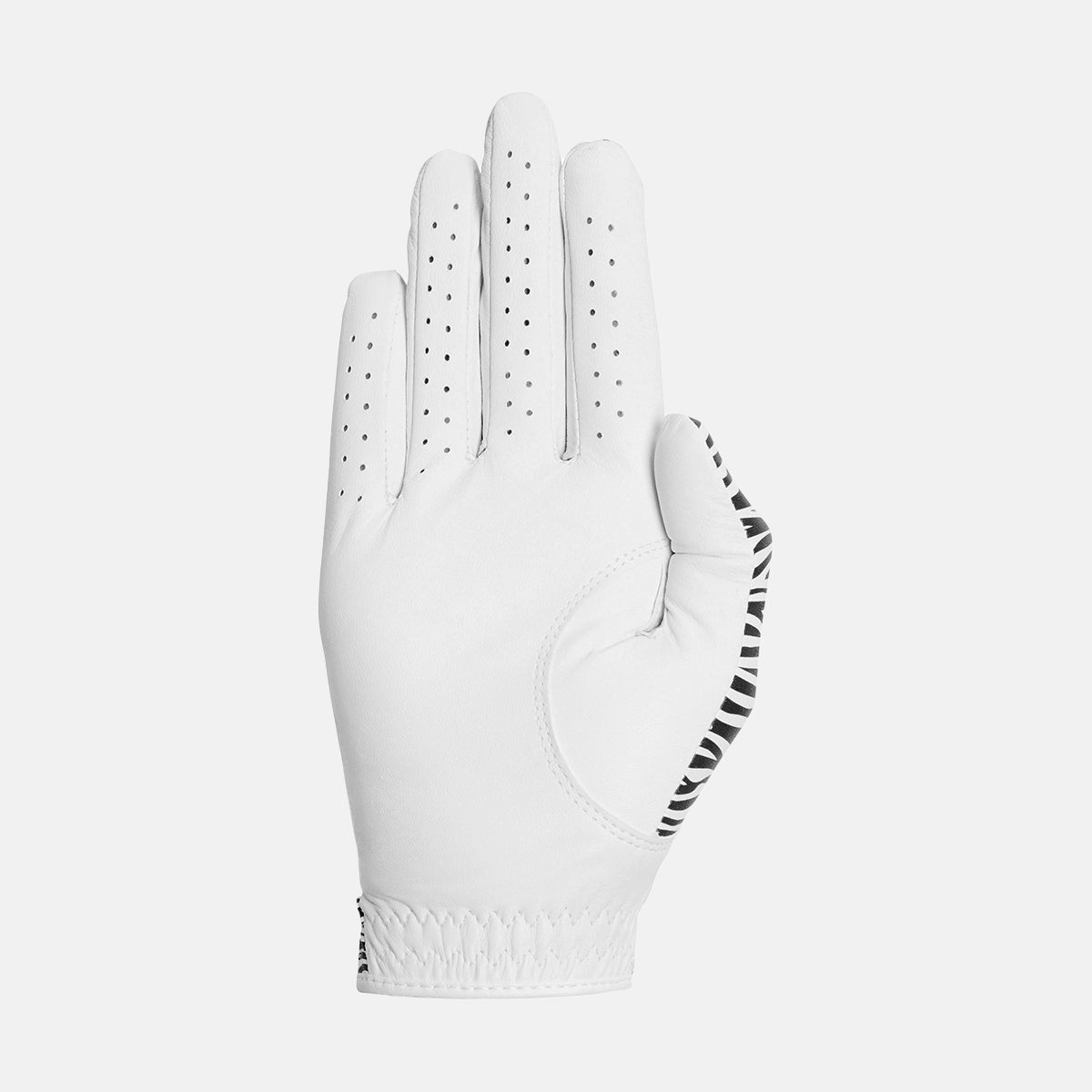 Designer Pro women's golf glove right-handed is made with super-soft Cabretta leather and partnered with stretch microfibre leather 