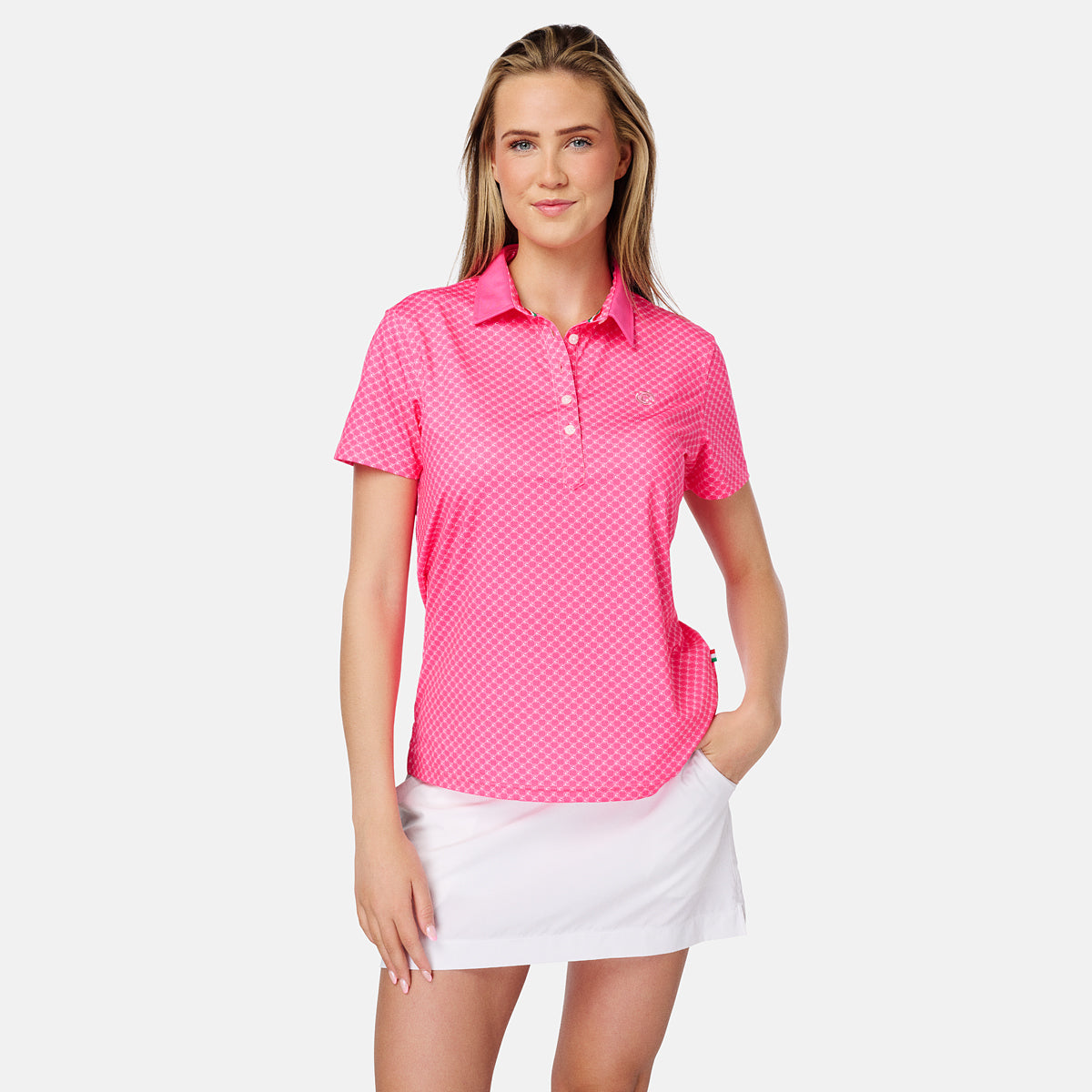 Women's golf polo, pink golf polo,Duca del Cosma