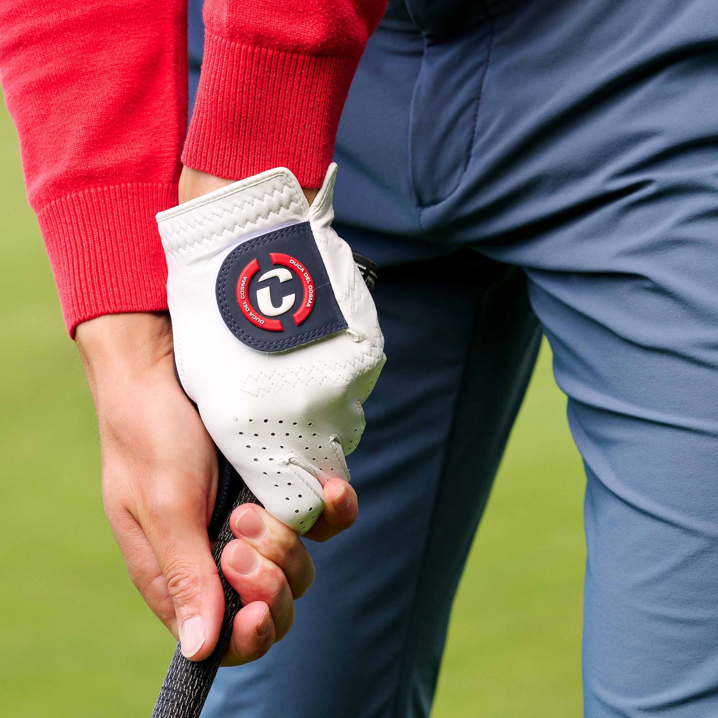 Elite pro sentosa left-handed white men's golf glove for tour-level player's with quick drying technology