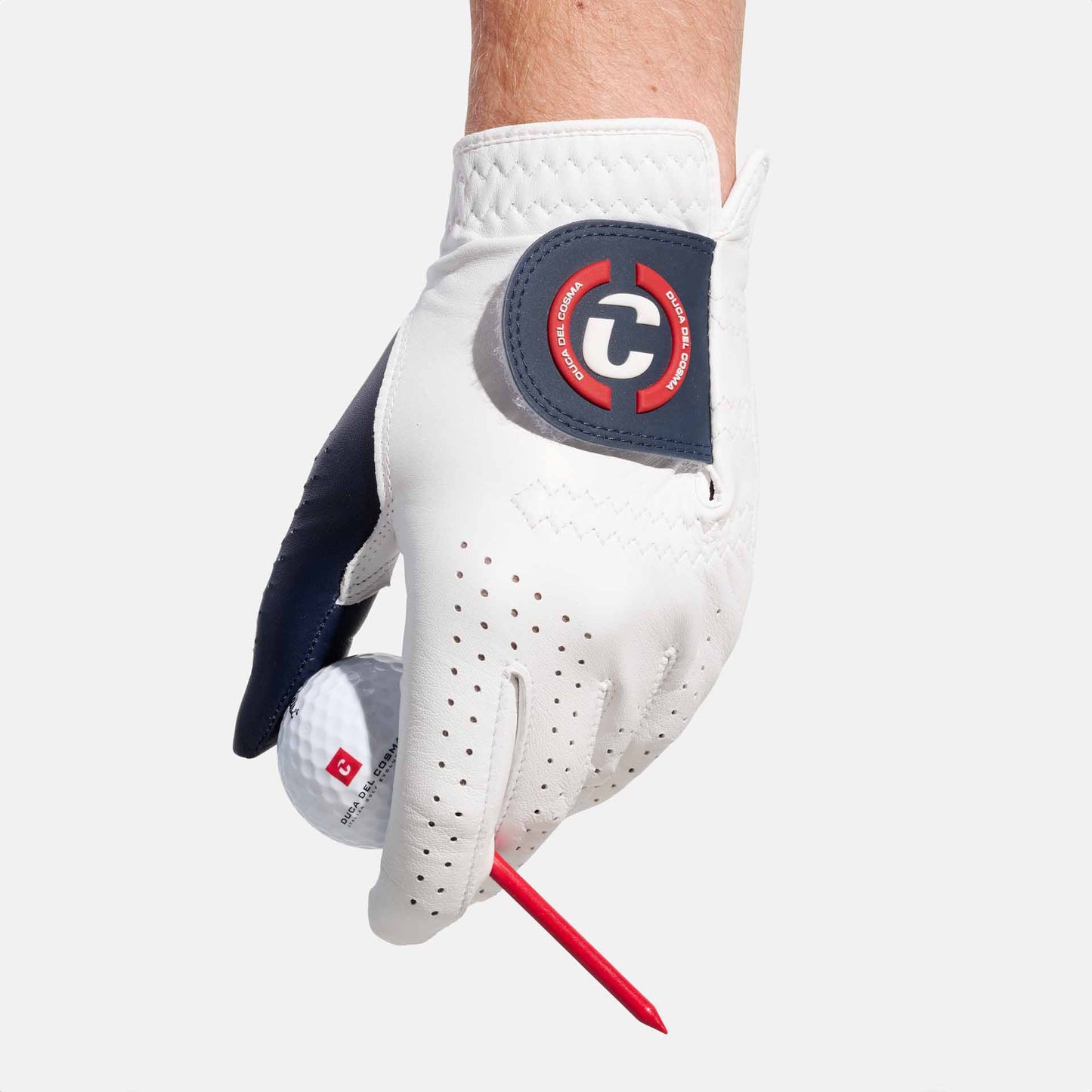 Elite pro sentosa left-handed white men's golf glove for tour-level player's with quick drying technology