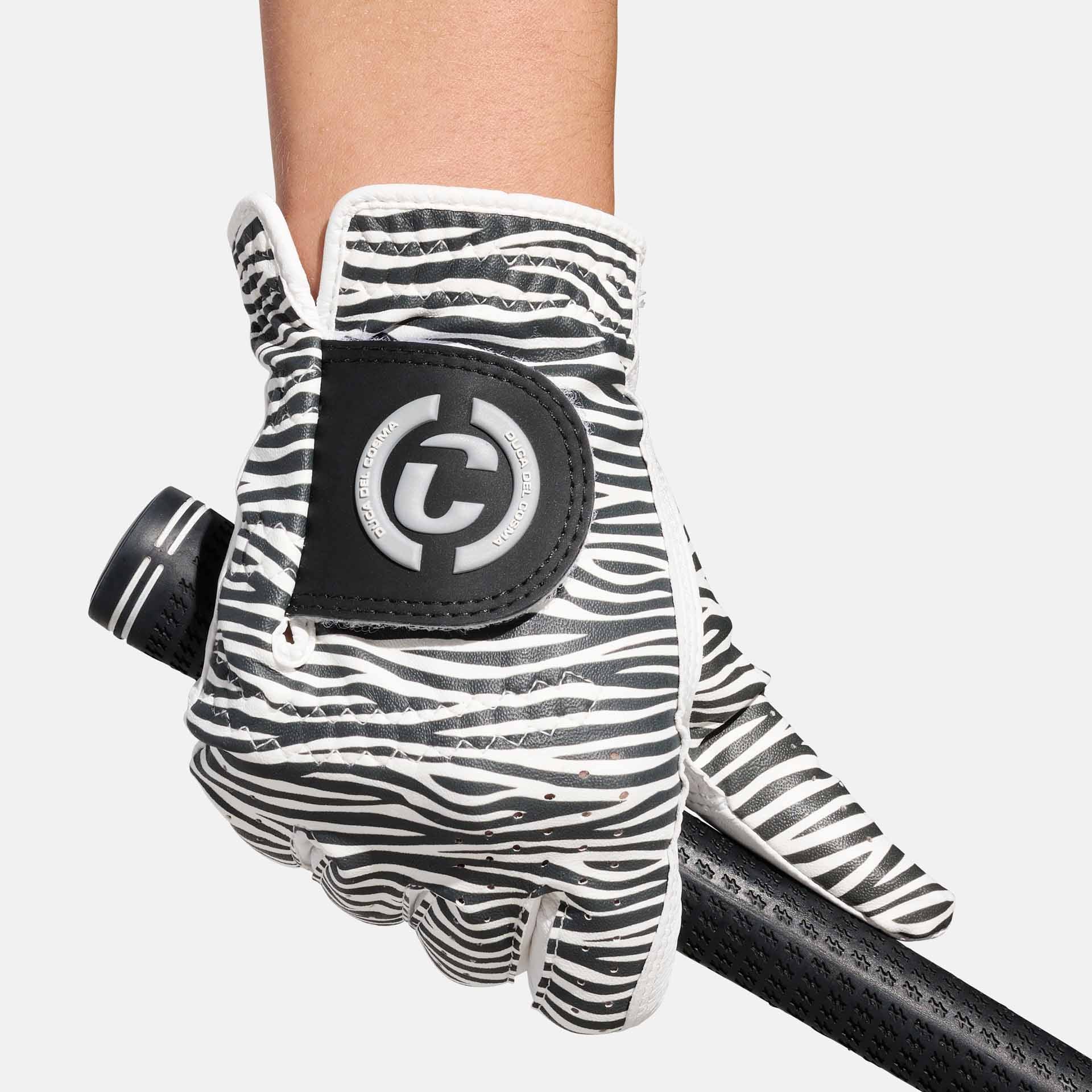 Designer Pro women's golf glove is made with super-soft Cabretta leather and partnered with stretch microfibre leather