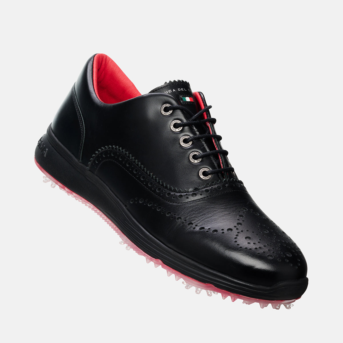 Mens Tour Golf Shoes- Soft Spikes- Bernardo Black – Duca del Cosma US