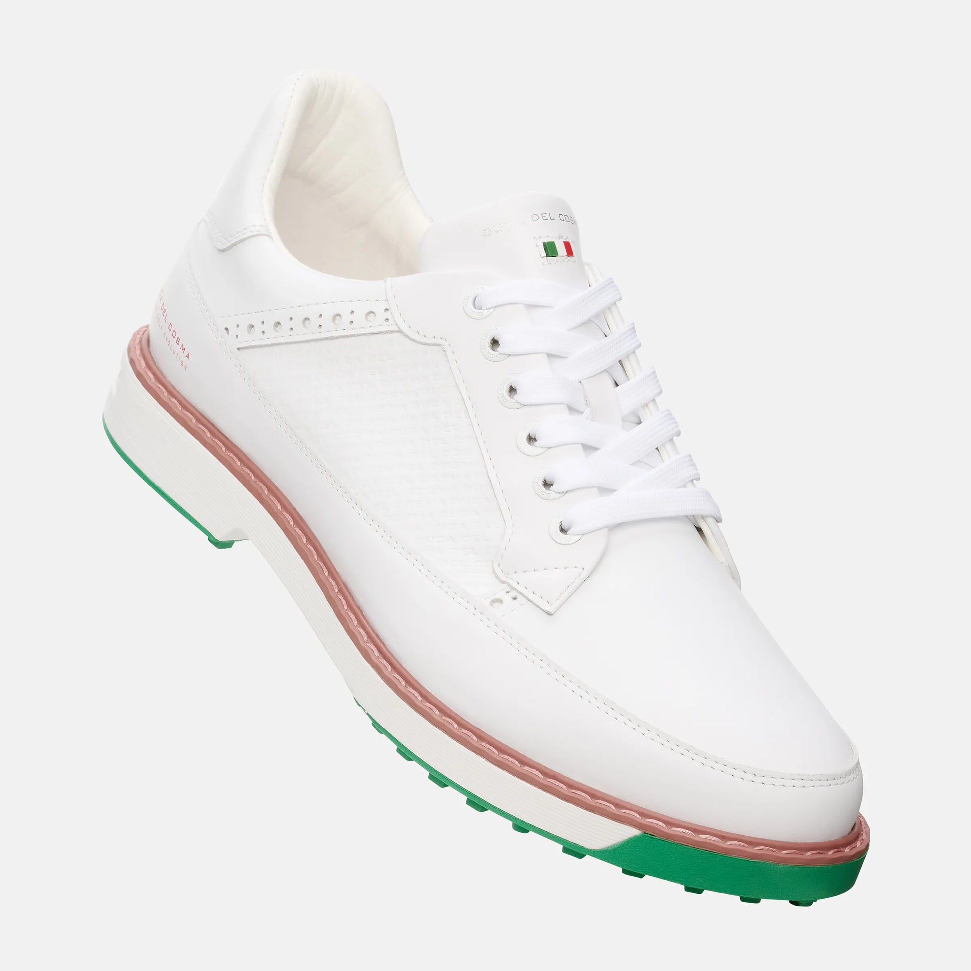 Men's Lightweight Golf Shoes - Davinci Leggero - White – Duca del Men's Lightweight Golf Shoes - Davinci Leggero - White – Duca del