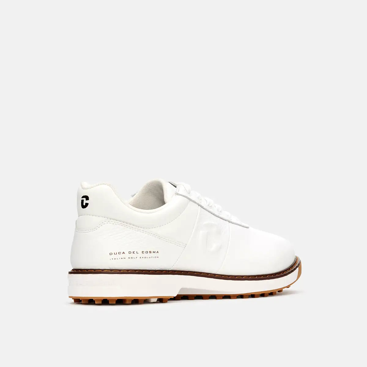 white leather golf shoes, Duca del Cosma