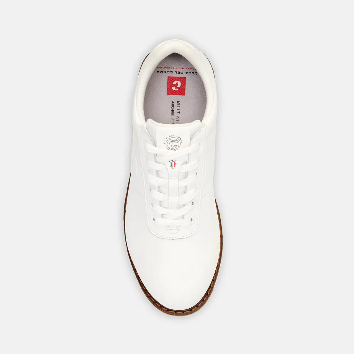 white leather golf shoes, Duca del Cosma