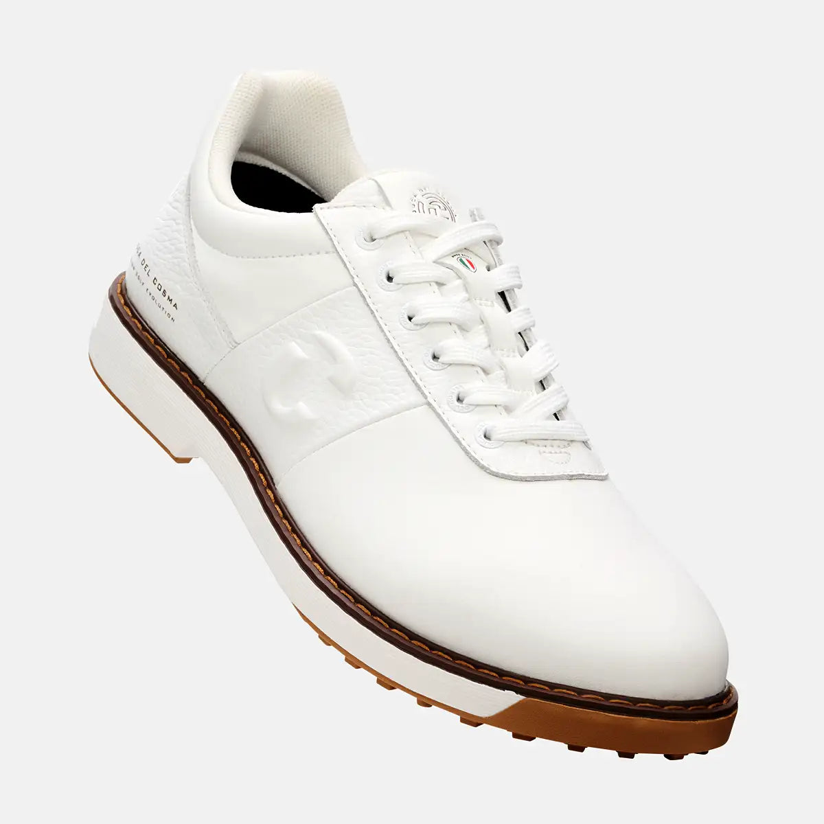 white leather golf shoes, Duca del Cosma