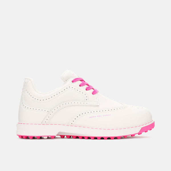 Women's White Golf Shoes Tuscania - White/Pink