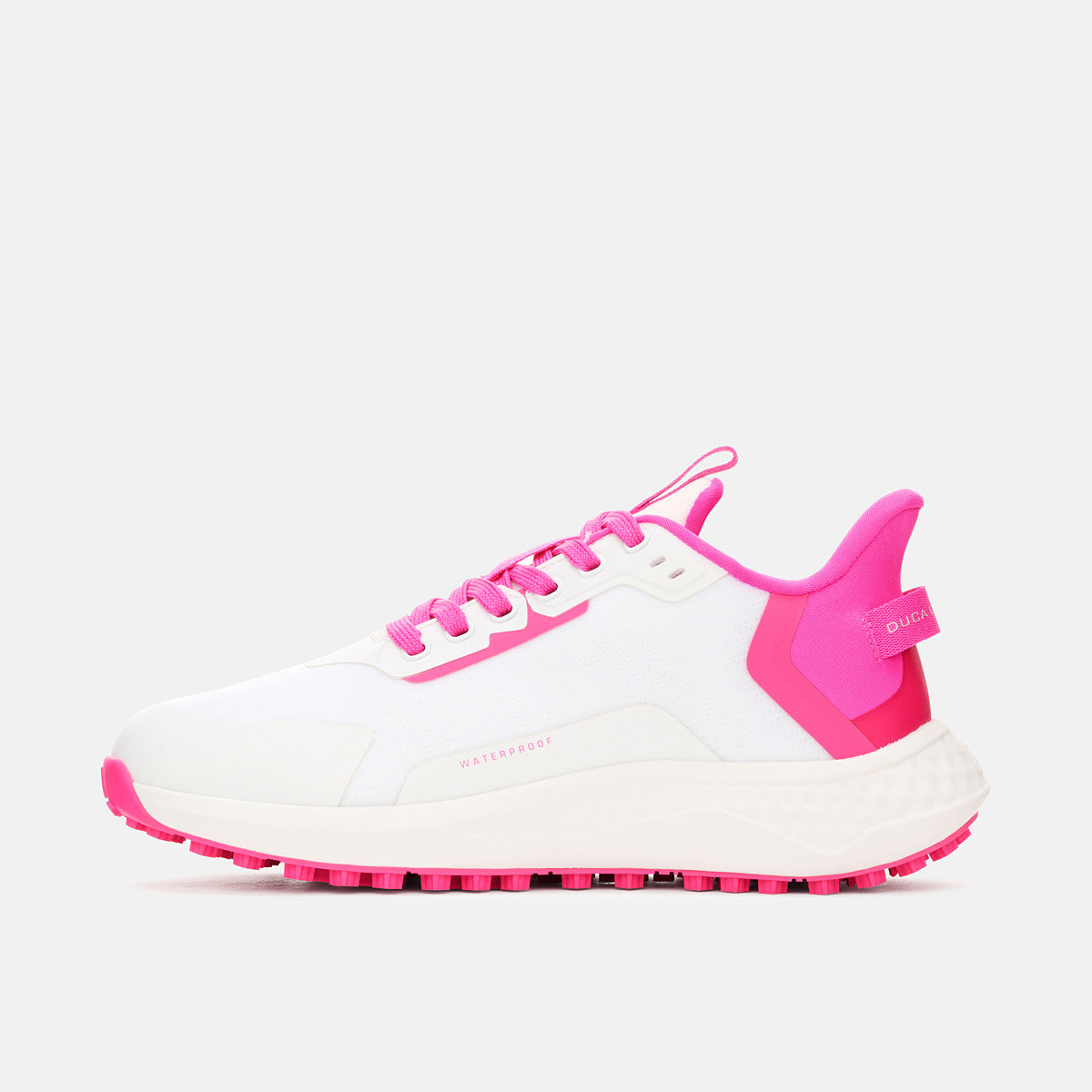 Women's Spikeless Golf Shoes - White/Pink – Duca del Cosma US