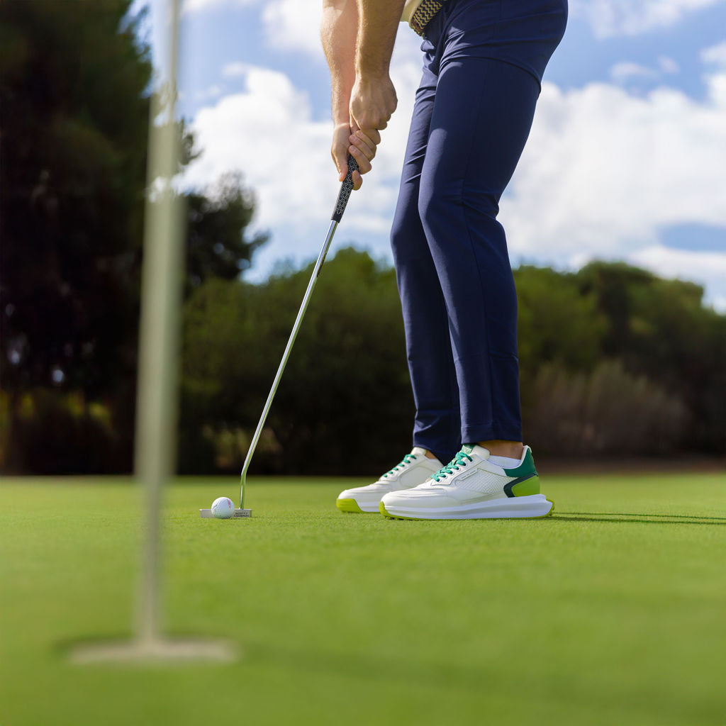 Best Golf Trainers Davanti 2 - White/Green – Duca del Cosma US