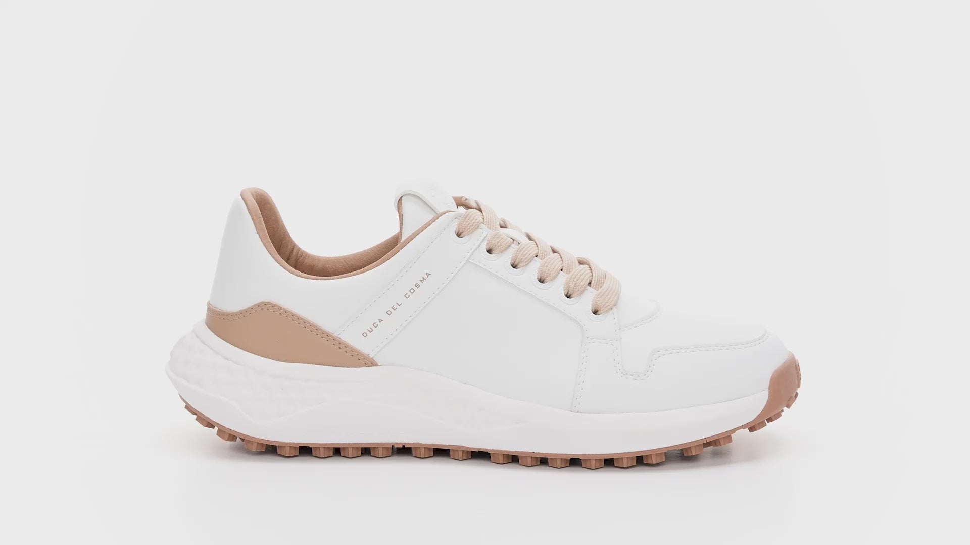 Women's Golf Sneakers Licata - White/Latte – Duca del Cosma US