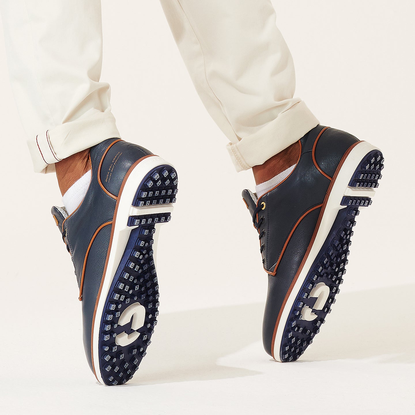 Elpaso blue best waterproof men's golf shoe from duca del cosma
