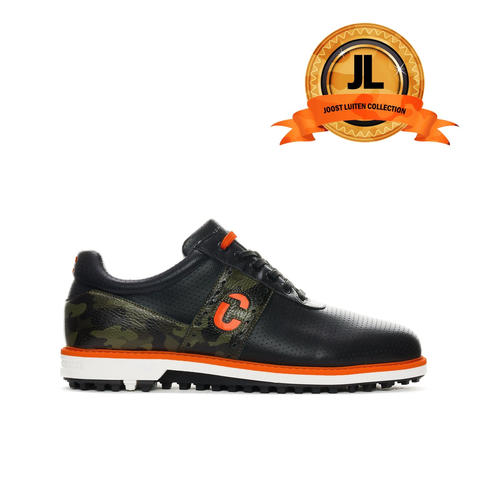 JL1 waterproof Black Men's Golf Shoe by Duca del Cosma is made by a tour player for the best